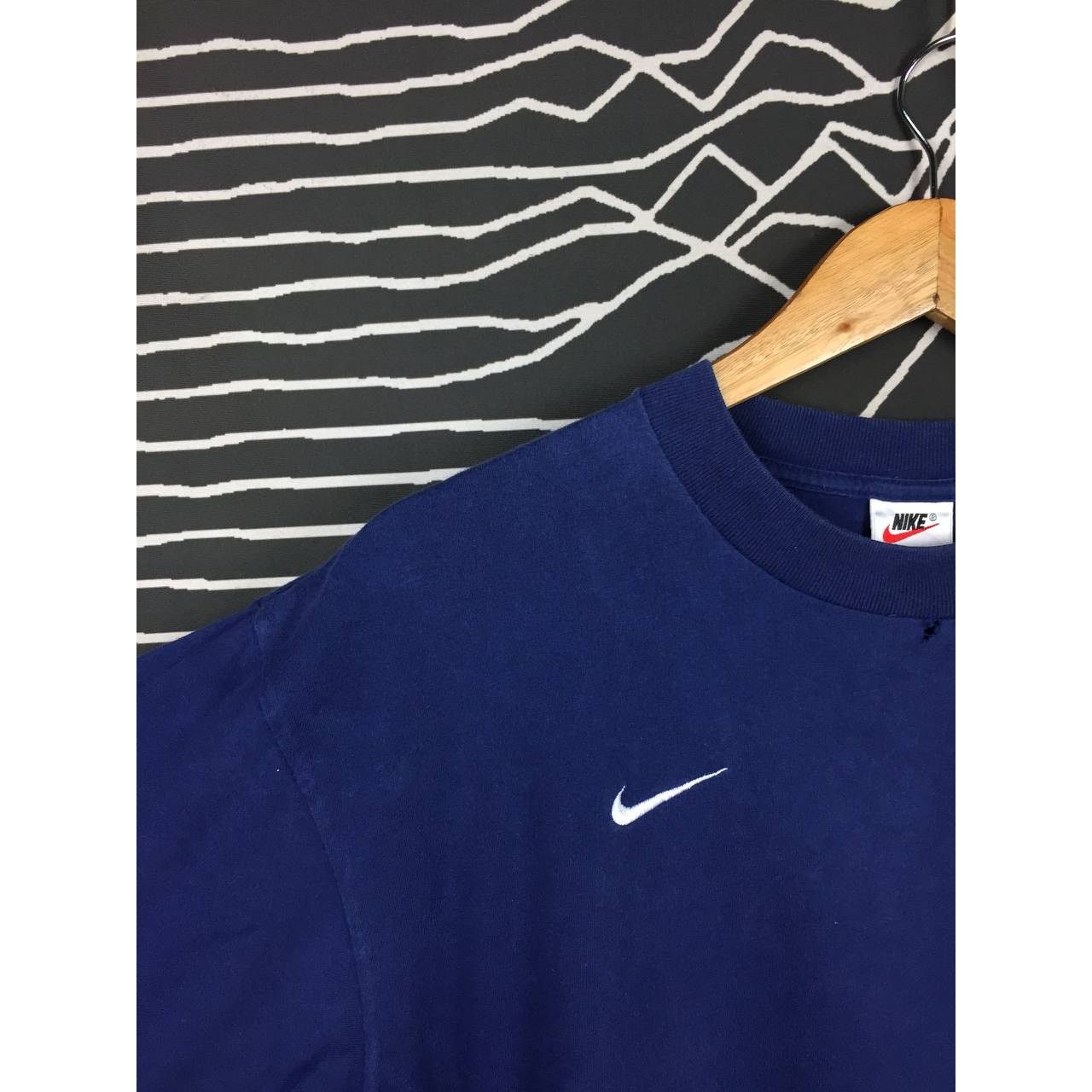 Nike × Vintage Vtg 90s Nike Swoosh Embroidered Logo Longsleeve Tee Size US L / EU 52-54 / 3 - 5 Thumbnail