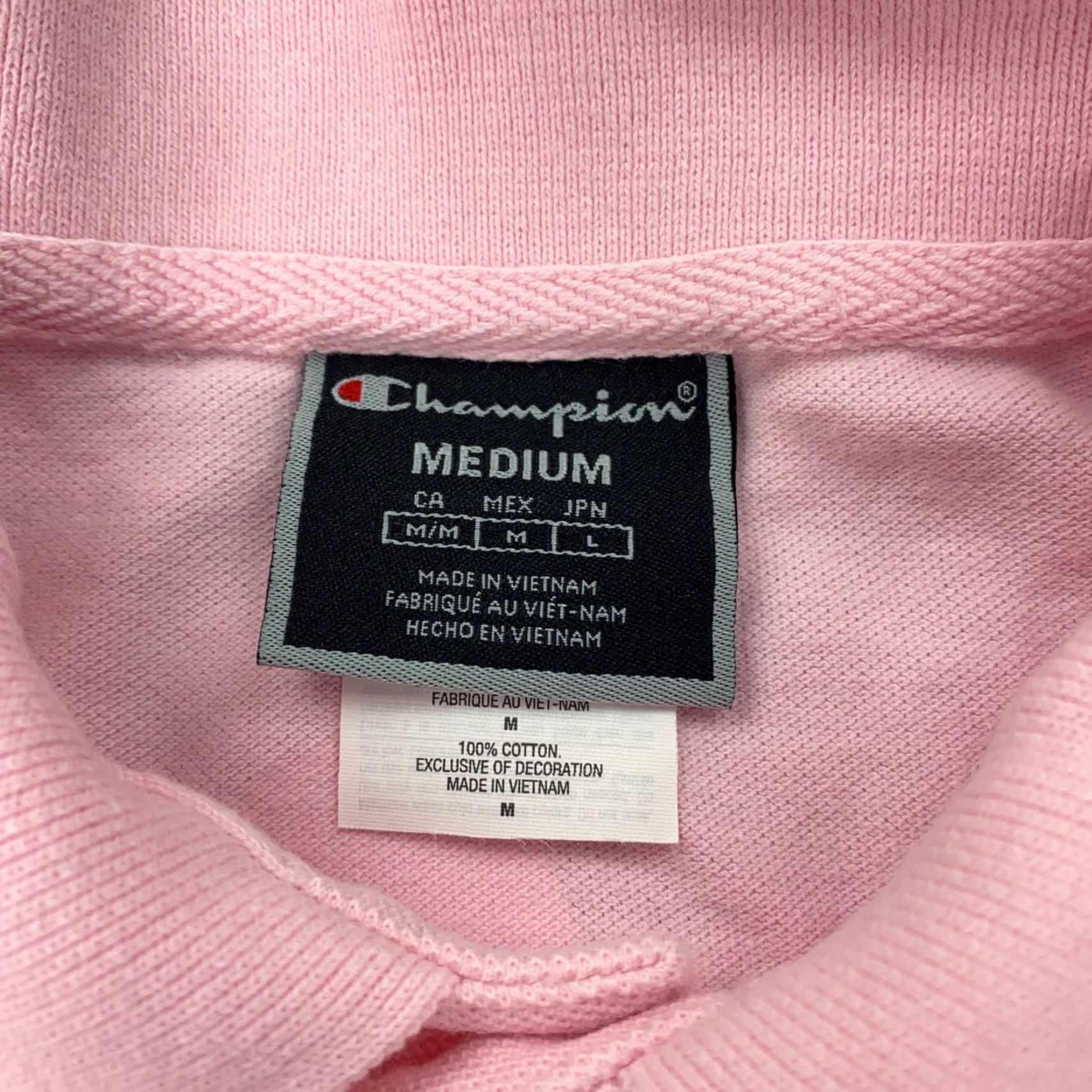 Champion CHAMPION Polo Shirt Mens Short Sleeve Pink Medium 100% Cotton Knit Button-Front Classic Fit Sports Casual Shirt Size US M / EU 48-50 / 2 - 5 Thumbnail