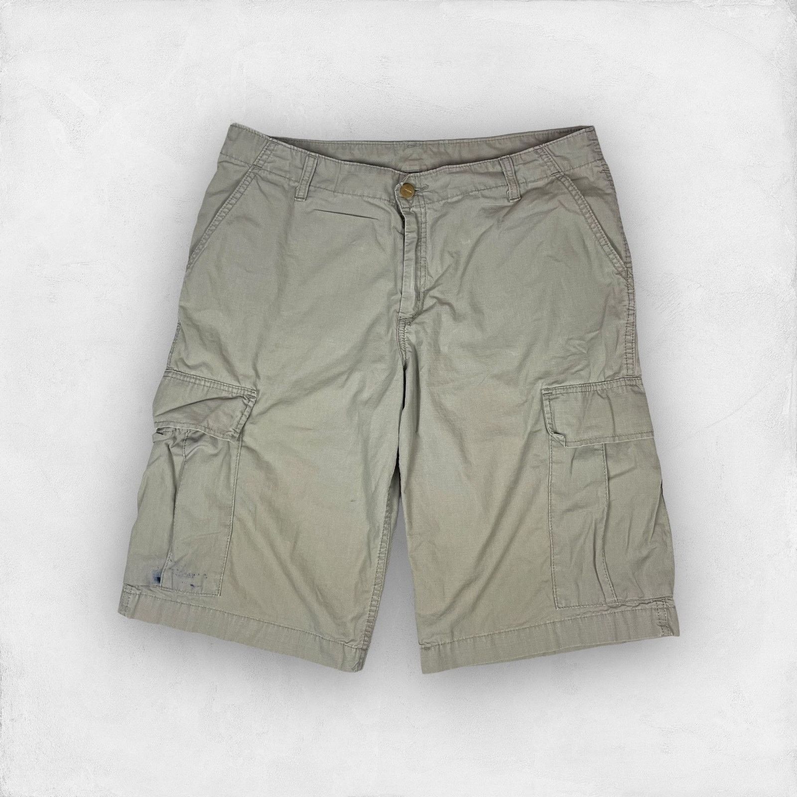 Carhartt × Vintage Carhartt Men's white Cotton Low Rise Cargo Bermuda Shorts 32 Size US 32 / EU 48 - 2 Thumbnail