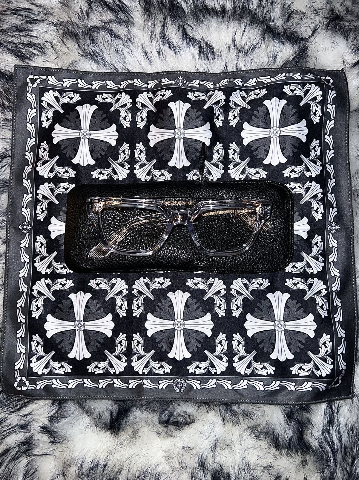 Chrome Hearts RARE‼️🔥 Chrome Hearts Vagillionaire 2 Crystal Clear Glasses Size ONE SIZE - 5 Thumbnail
