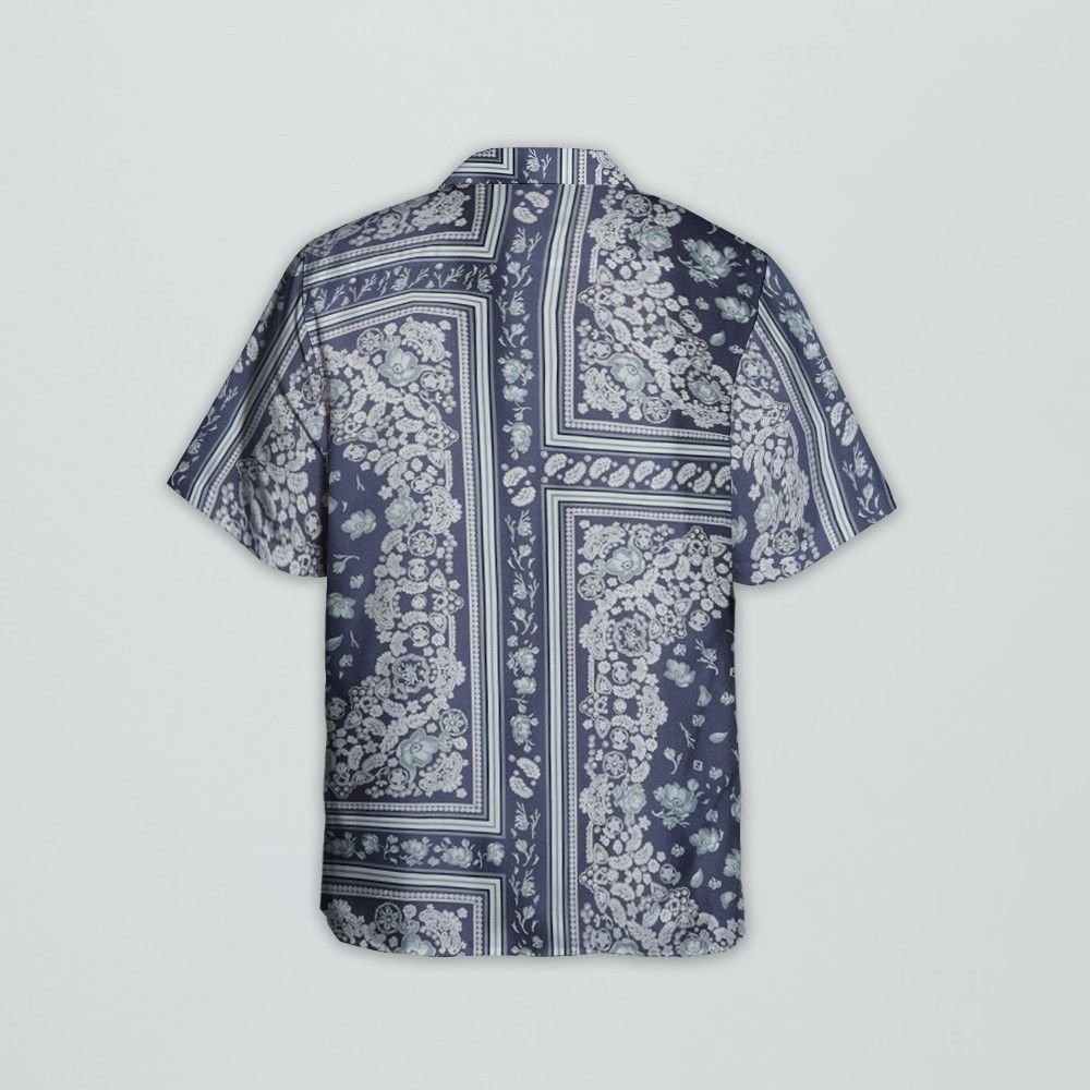 Designer White and Blue Shirt Size US XL / EU 56 / 4 - 4 Thumbnail