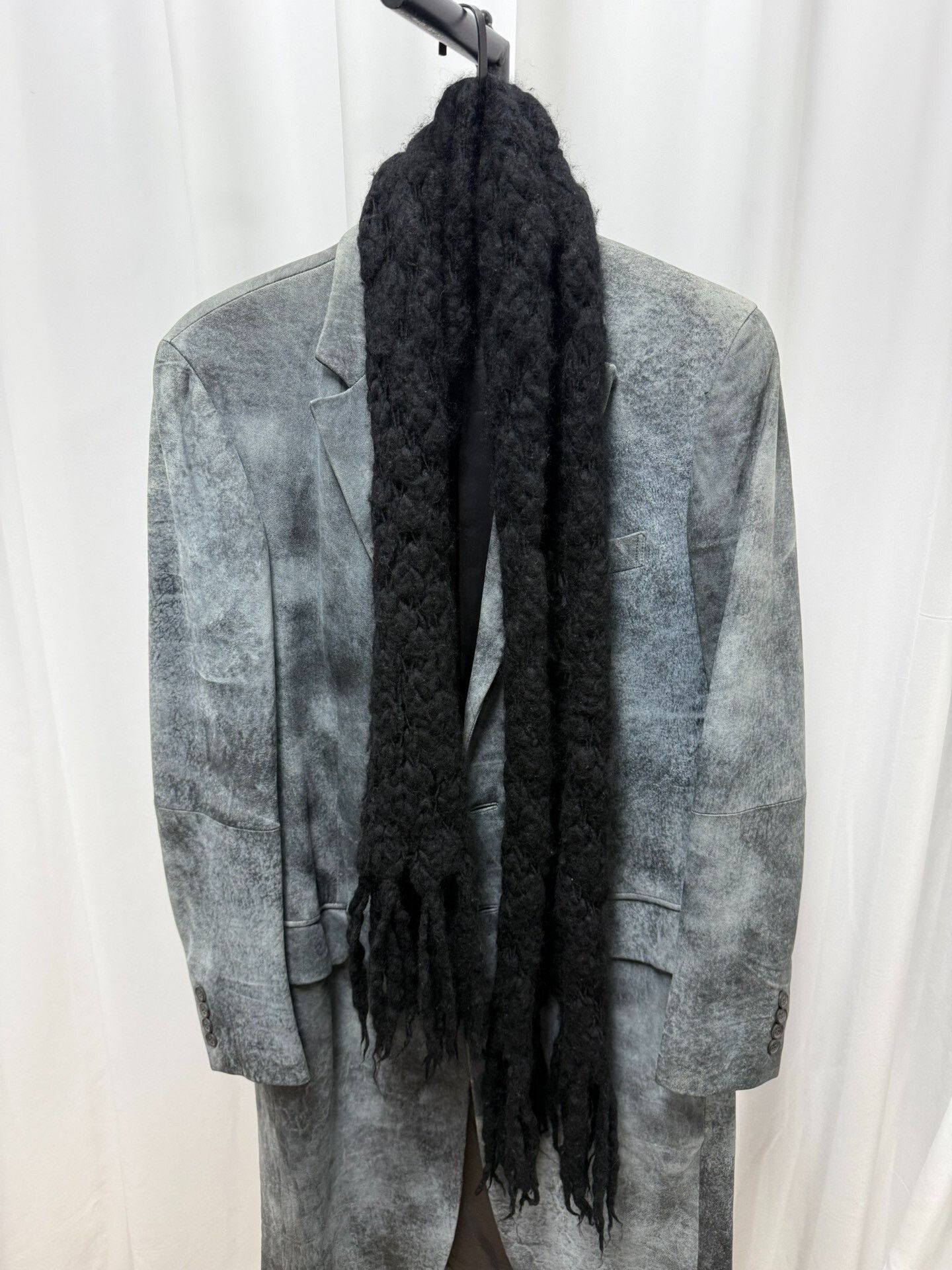 Yohji Yamamoto Yohji Yamamoto Wool Thick-Knit Scarf Size ONE SIZE - 1 Thumbnail