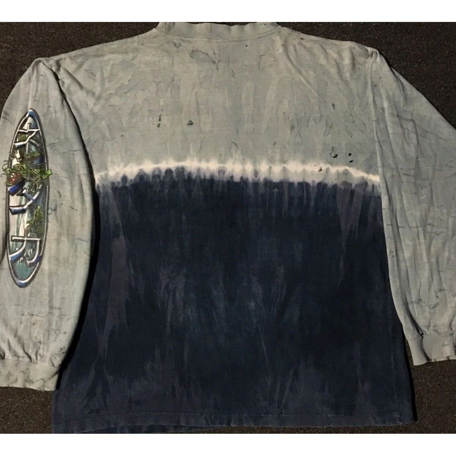 Vintage VINTAGE Motorcycle Dragon Thrashed Faded AOP Shirt XL Grunge Skate Surf Flame Fire Jnco 90s Y2K Mens Size US XL / EU 56 / 4 - 2 Thumbnail