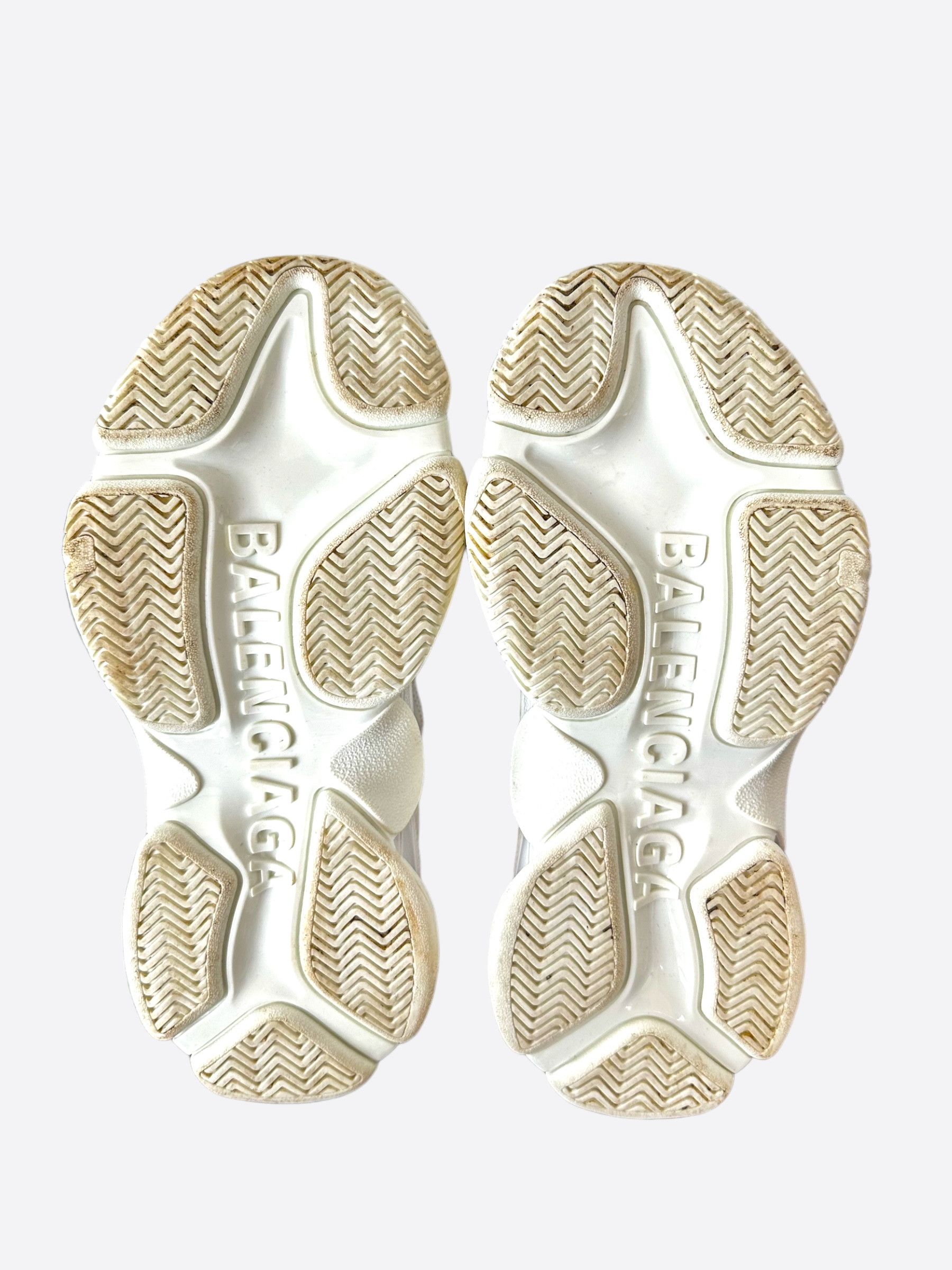 Balenciaga Balenciaga White & Grey Triple S Sneakers Size US 6 / EU 39 - 6 Thumbnail
