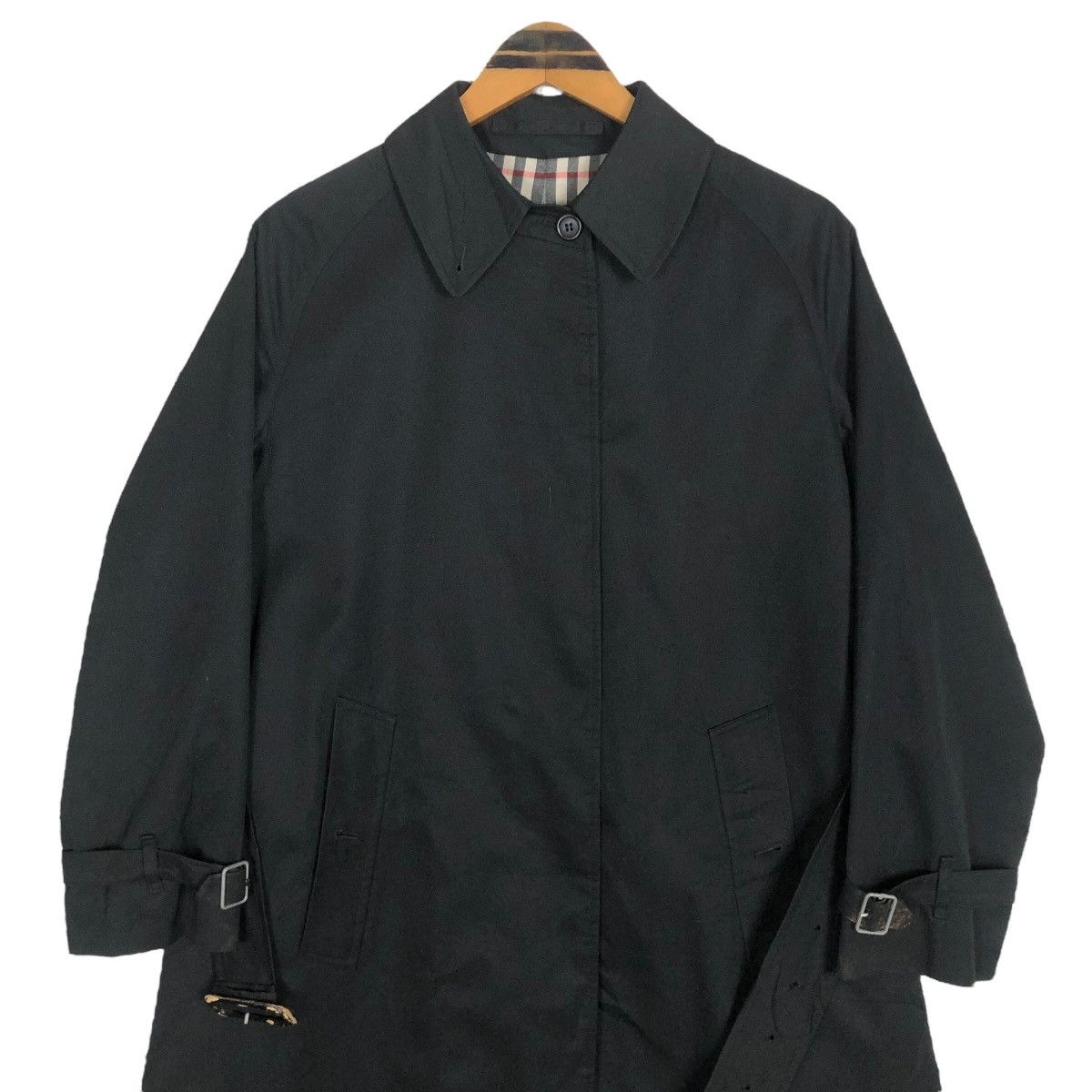 Burberry Vintage 90s Burberrys Car Coat Single Breasted Trench Coat Size M / US 6-8 / IT 42-44 - 7 Thumbnail