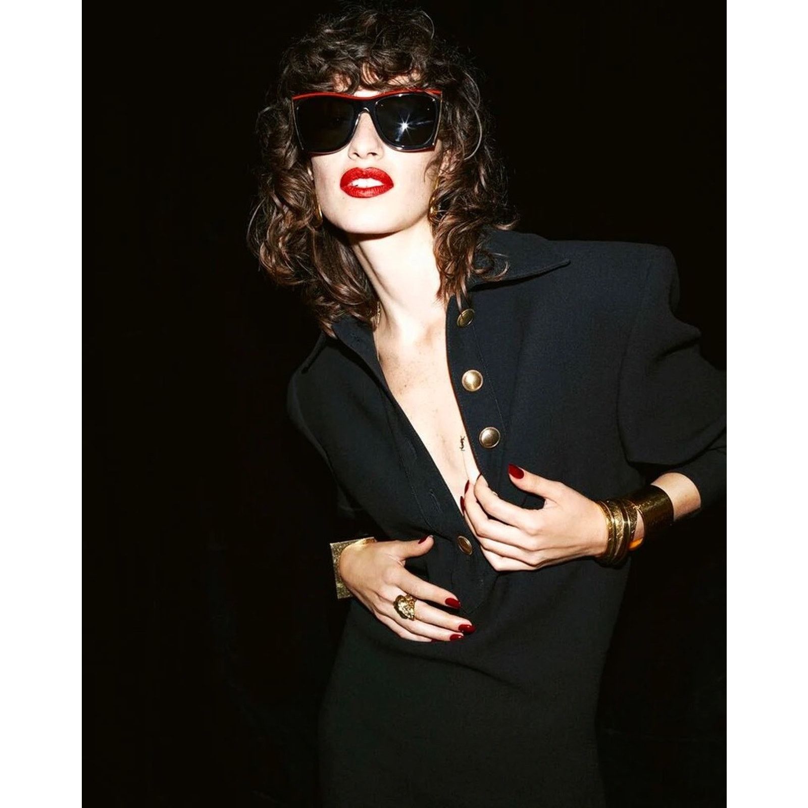 Saint Laurent Paris NEW Saint Laurent SL539 Paloma Oversized Sunglasses Size ONE SIZE - 4 Thumbnail
