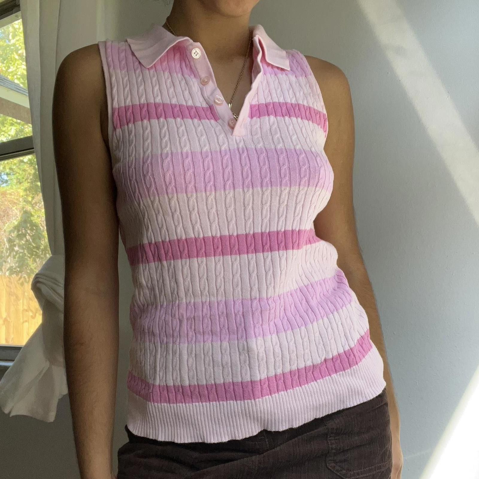 Polo Ralph Lauren Polo Ralph Lauren Women's Pink and Multi Vests-tanks-cami Size S / US 4 / IT 40 - 2 Thumbnail