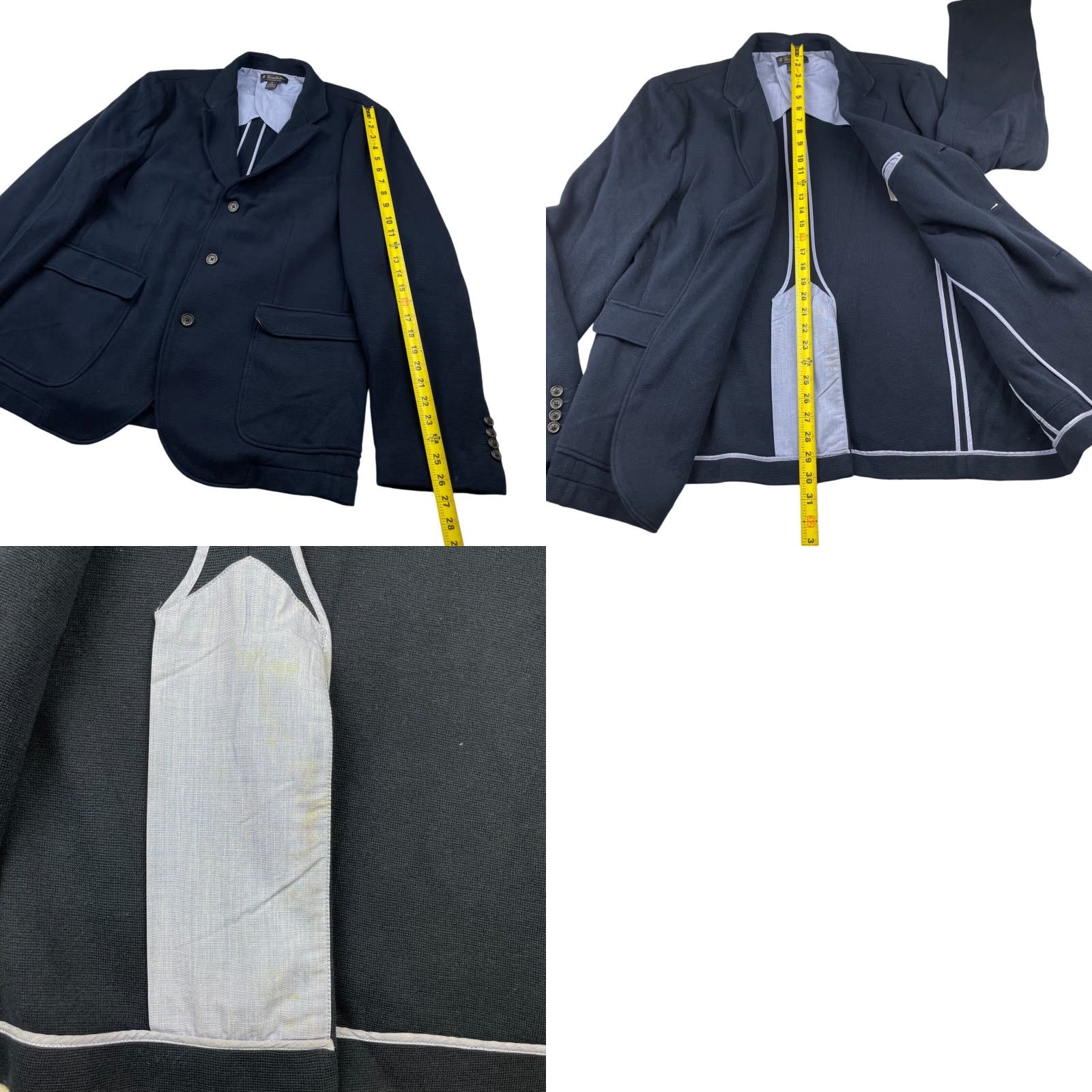 Brooks Brothers Brooks Brothers Men’s Knit Cardigan Blazer Navy Blue 3-Button 100% Cotton XL 46R Mens Jacket Blazer Cardigan Size US M / EU 48-50 / 2 - 8 Thumbnail