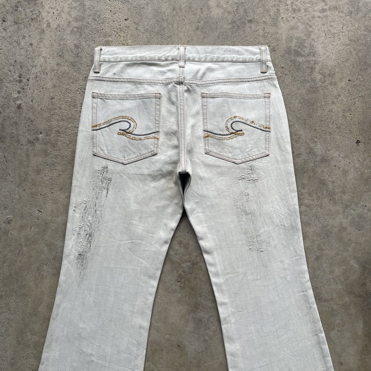 If Six Was Nine × Japanese Brand × Le Grande Bleu (L.G.B.) 291295=Homme Thrashed BOOTCUT Jeans FLARE Pants Denim W31 Size US 31 - 11 Thumbnail