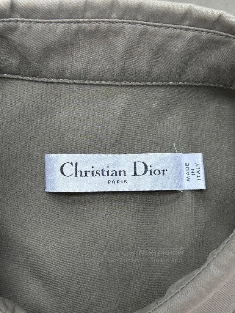Dior Dior Khaki Bee Embroidered Short Sleeve Shirt. Size US M / EU 48-50 / 2 - 4 Thumbnail