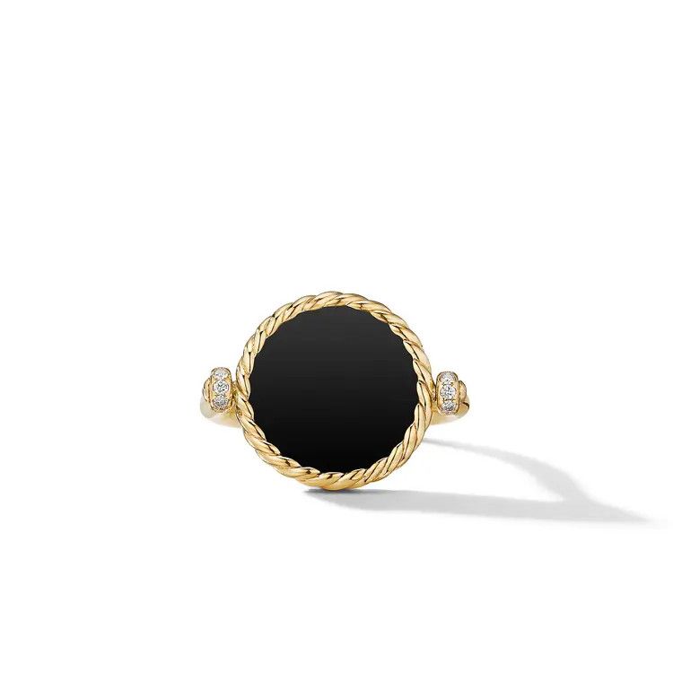 David Yurman o1s1wg111025 R16810D /Size 8 /Elements Swivel Ring in Golden Size ONE SIZE - 3 Thumbnail