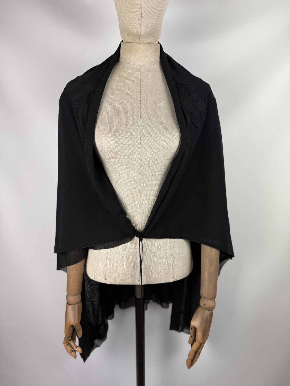Jean Paul Gaultier Jean Paul Gaultier Soleil Vintage 90s Mesh Cape Tunic Blouse Size M / US 6-8 / IT 42-44 - 2 Thumbnail