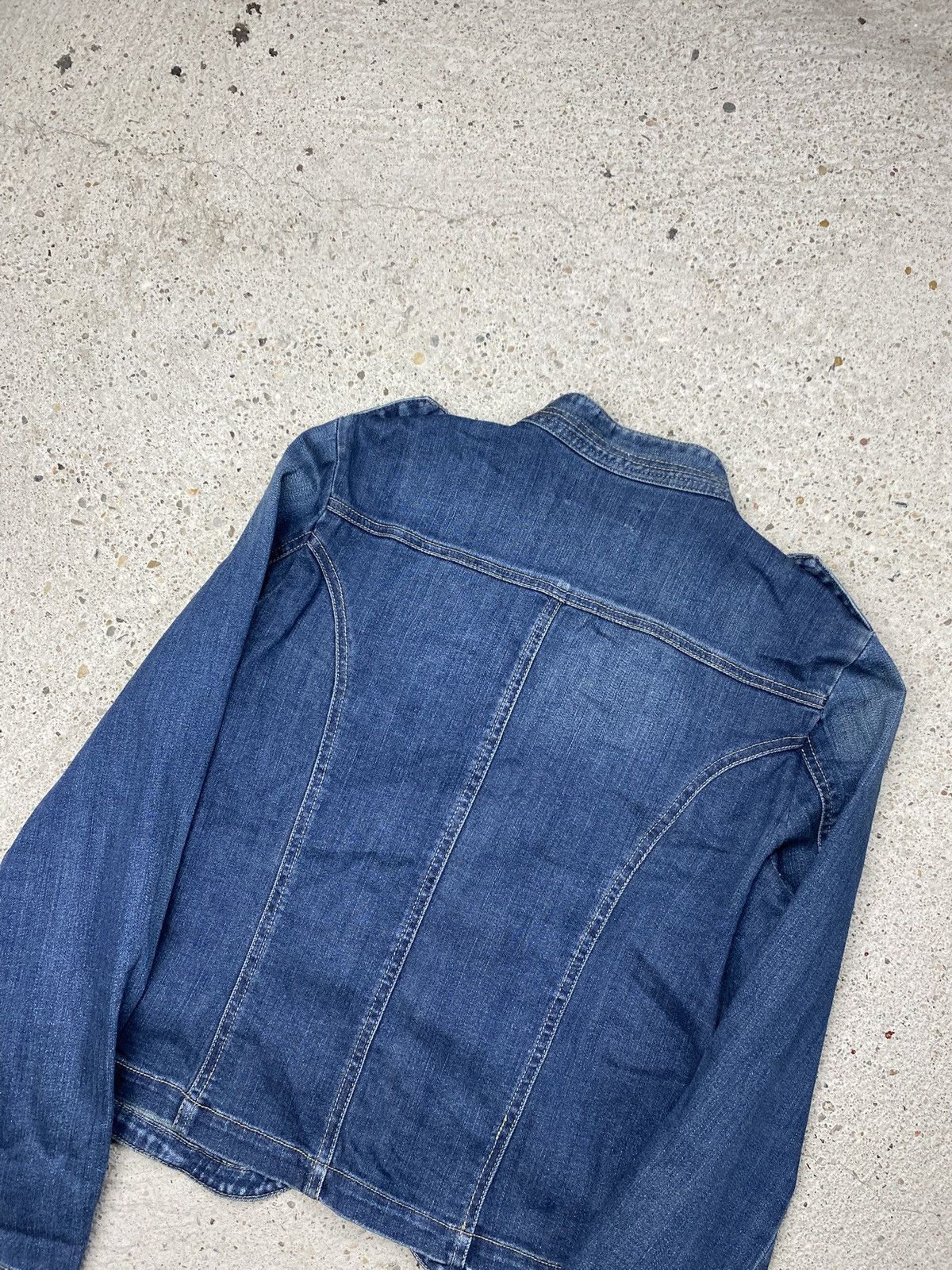 Japanese Brand Vintage napoleon jacket denim blue Size S / US 4 / IT 40 - 11 Thumbnail