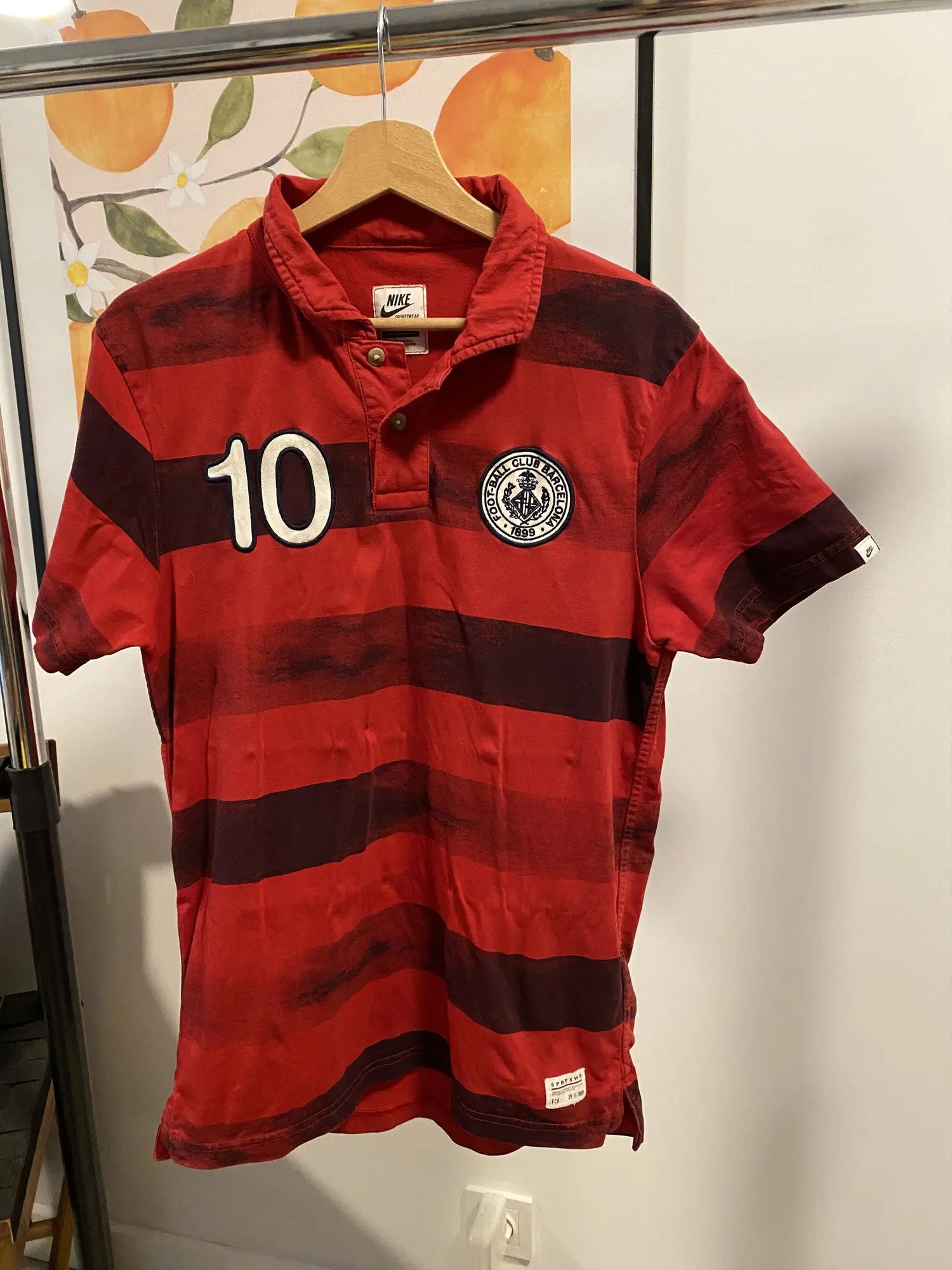 Nike × Supreme M Supreme x Nike Stripe Rugby polo Tshirt