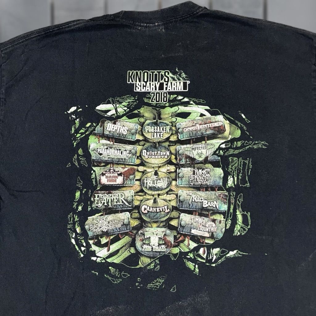 Vintage VINTAGE Knotts Scary Farm T Shirt Black XL Adult Cotton Park Halloween 2018 Distressed Rare Mens Shirt Size US XL / EU 56 / 4 - 1 Thumbnail