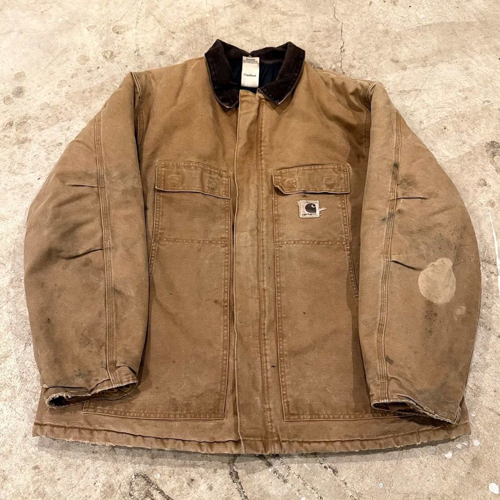 Carhartt VINTAGE Carhartt Jacket Mens 2XL Brown Arctic Lined C26CHT Chore Barn Distressed Shirt? Size US XXL / EU 58 / 5 - 2 Thumbnail