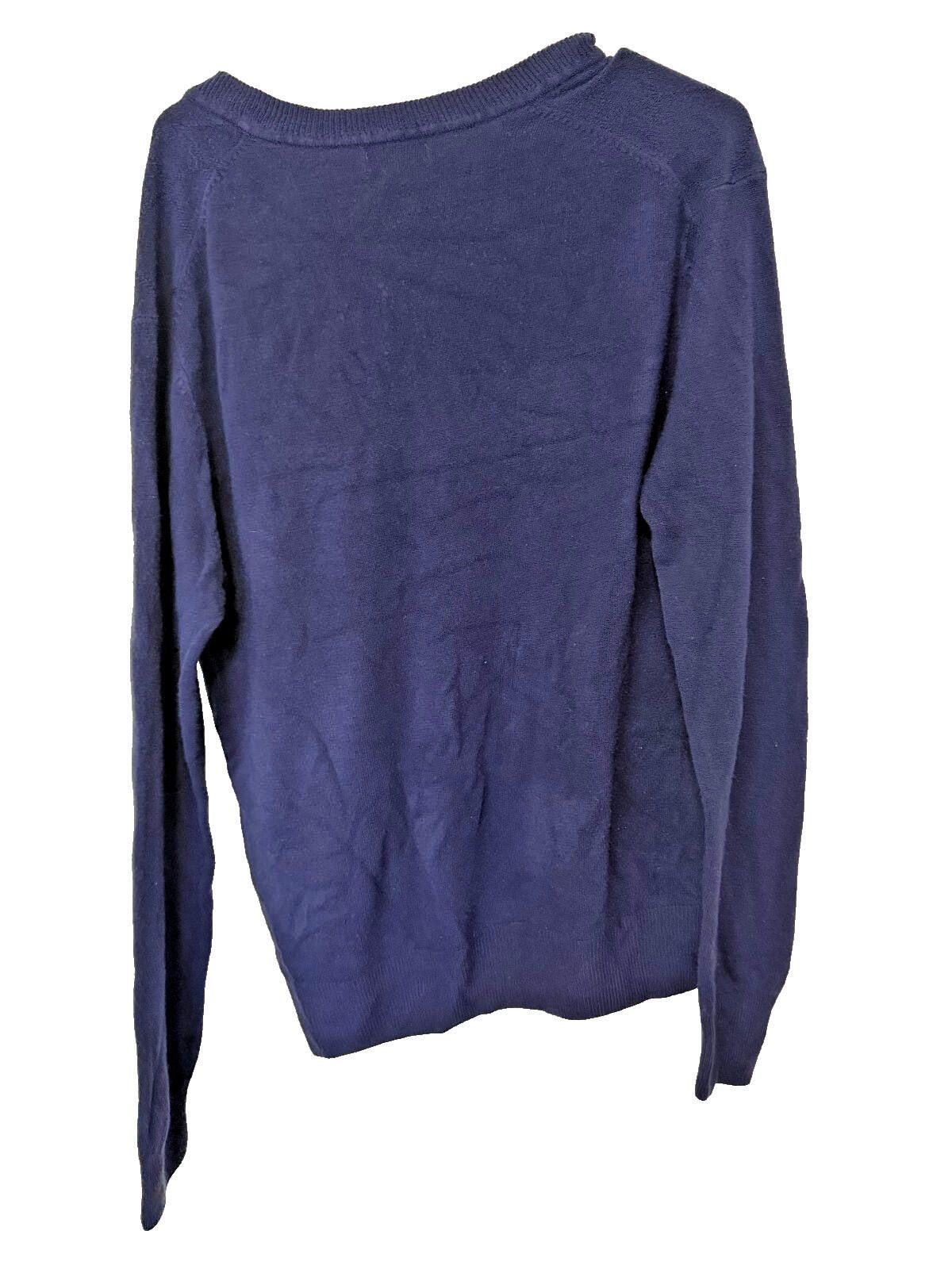 Dockers Dockers Navy Blue V Neck Sweater Mens L Size US L / EU 52-54 / 3 - 3 Thumbnail