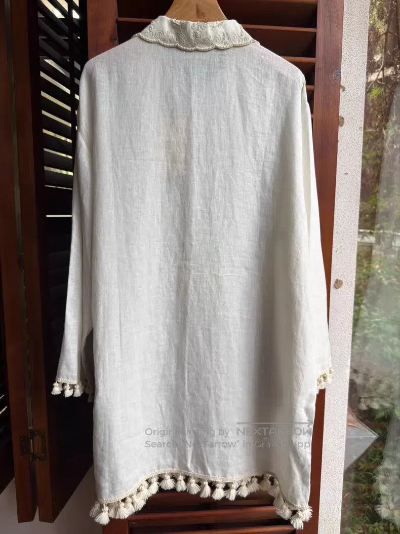 Valentino Valentino Linen embroidered long-sleeved shirt Size S / US 4 / IT 40 - 3 Thumbnail