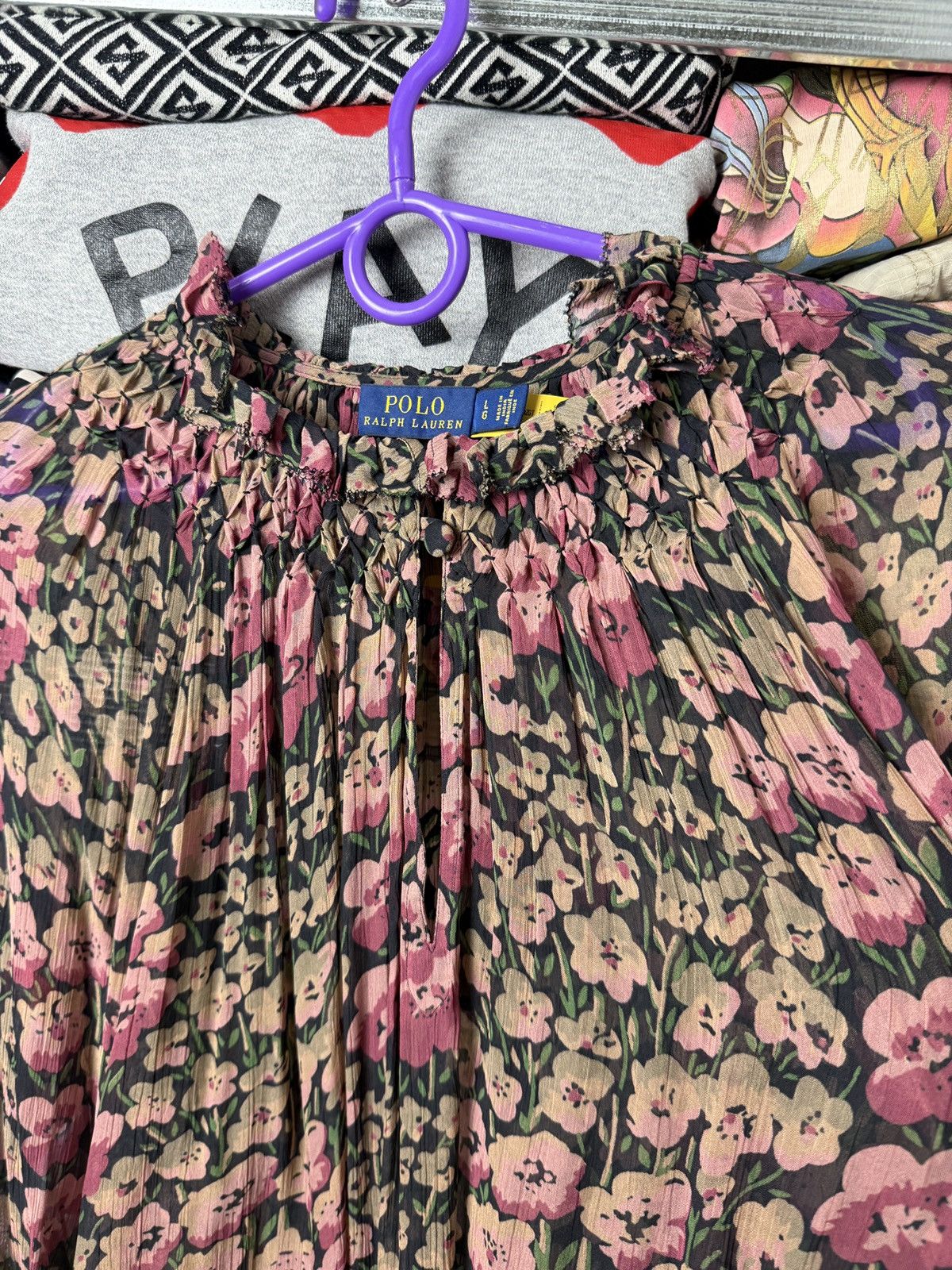 Polo Ralph Lauren Polo Ralph Lauren Shirt Blouse Viscose Flowers Overprint Size US L / EU 52-54 / 3 - 4 Thumbnail