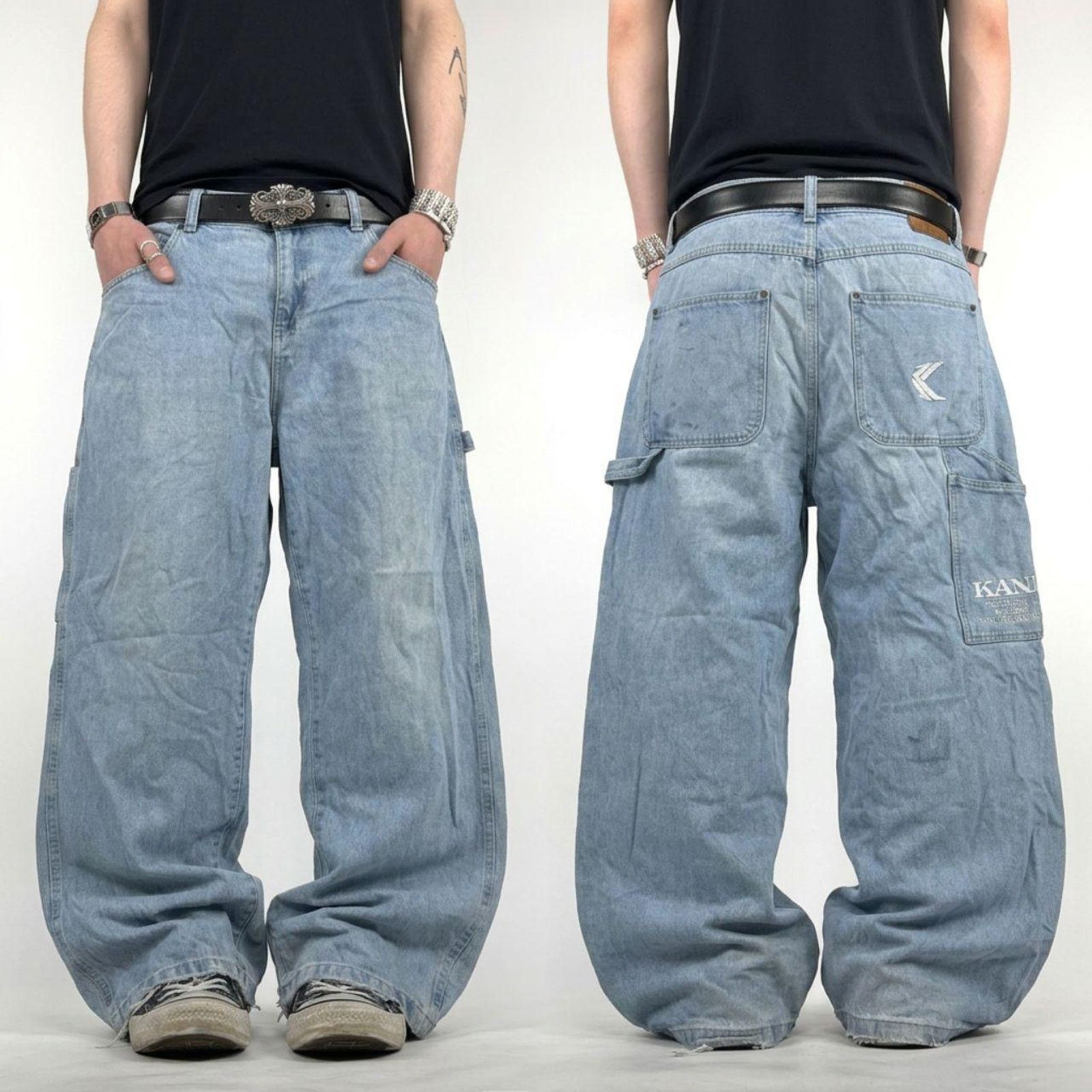 Old Navy × Vintage Vintage 00s Thrashed Baggy WideLeg Old Navy 