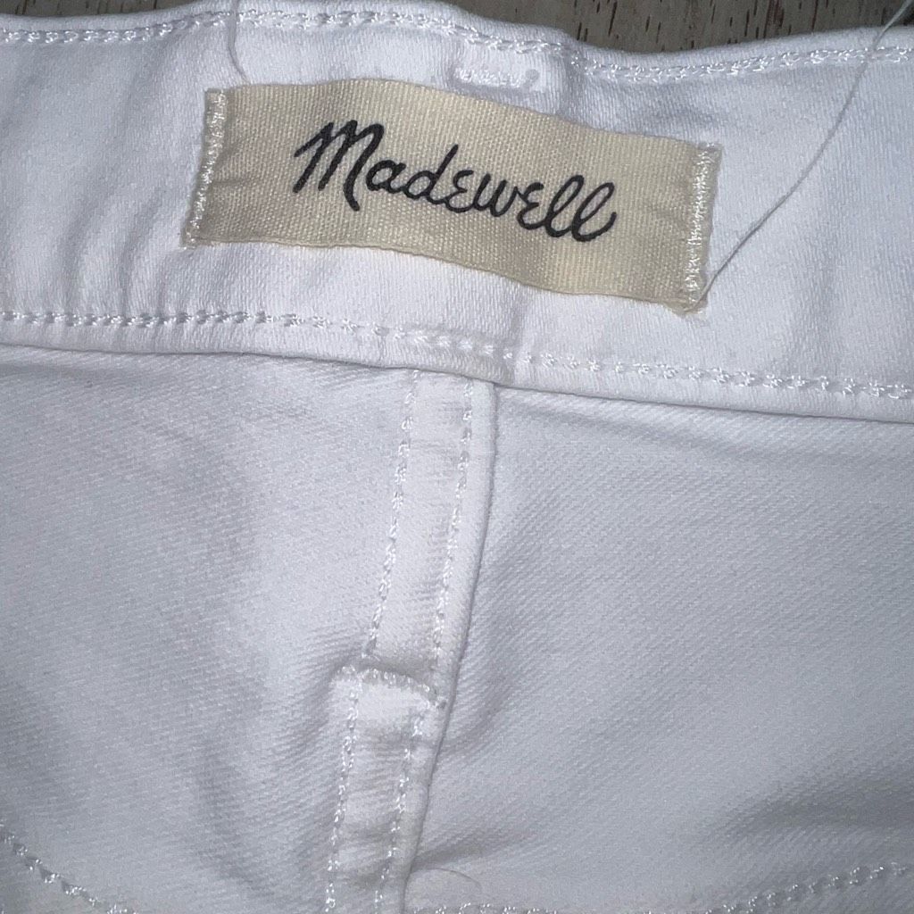 Madewell Madewell 10” High Rise Skinny Jeans in Pure White, Fitted Stretch Women’s 23 Size 25" / US 0 / IT 36 - 4 Thumbnail