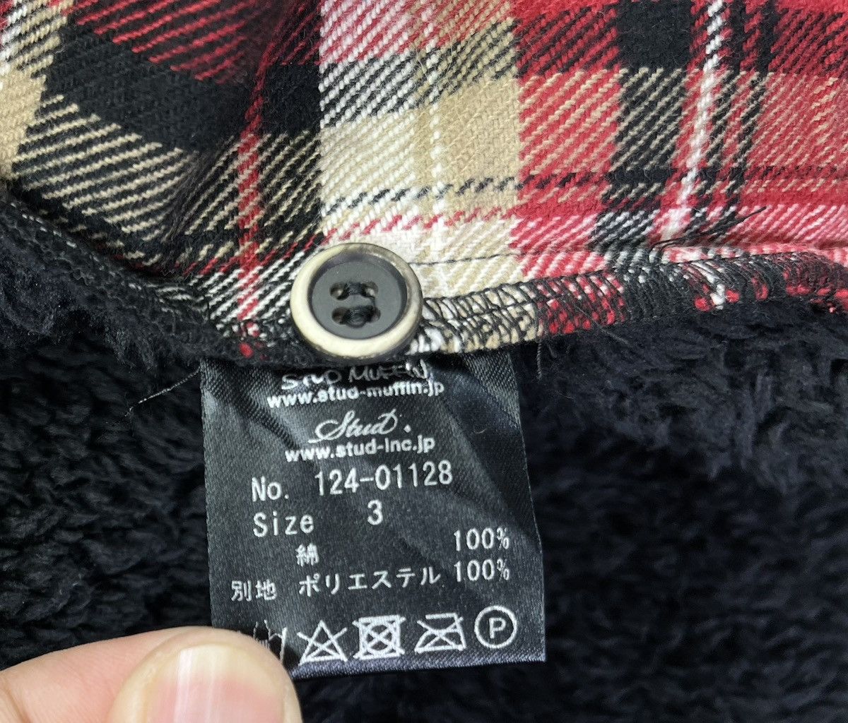Japanese Brand Vintage Stud Muffin Shadow Plaid Fleece Button Up Jacket Size US L / EU 52-54 / 3 - 7 Thumbnail