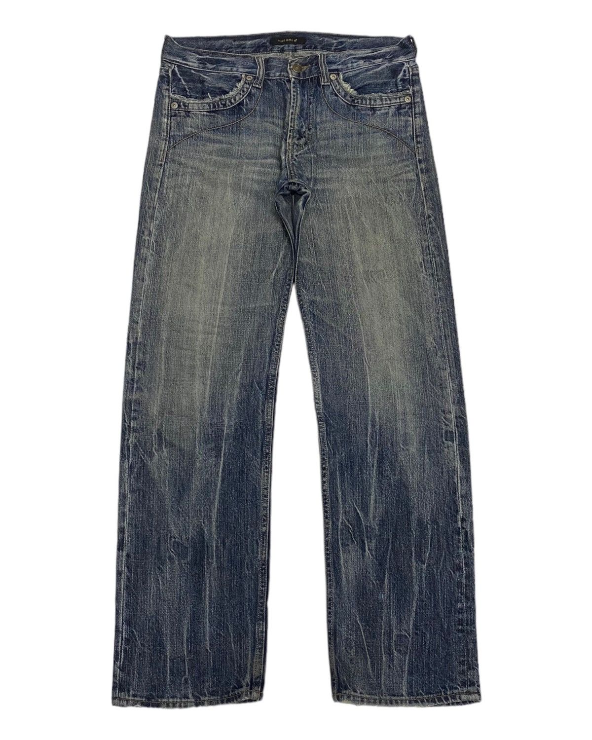 If Six Was Nine × Japanese Brand × Le Grande Bleu (L.G.B.) VINTAGE THEORIA JAPAN PUNK DISTRESSED DENIM JEANS METAL STUD Size US 32 / EU 48 - 6 Thumbnail