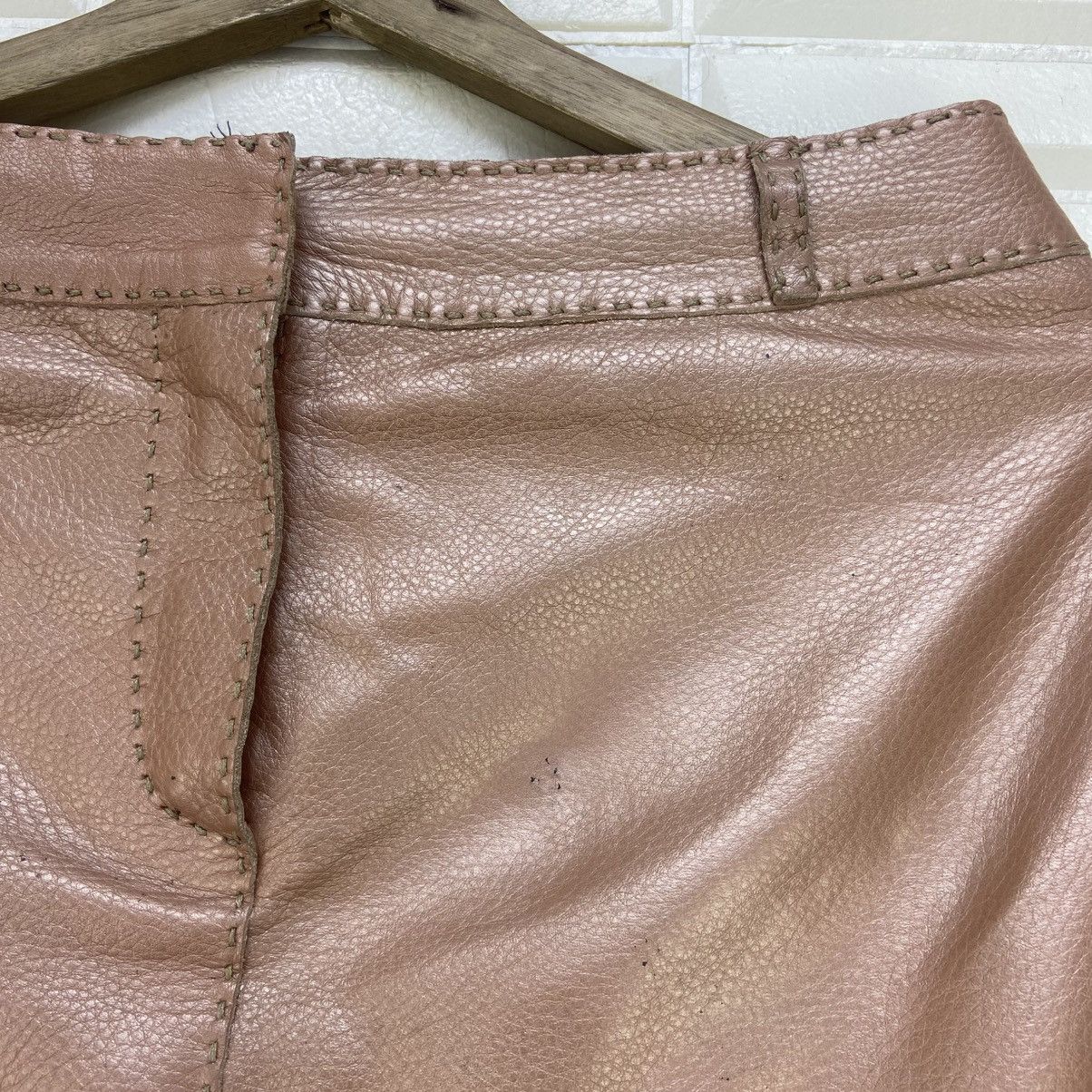 Fendi 🔥Fendi Pink Metallic Leather Blazer & Skirt Size M / US 6-8 / IT 42-44 - 13 Thumbnail