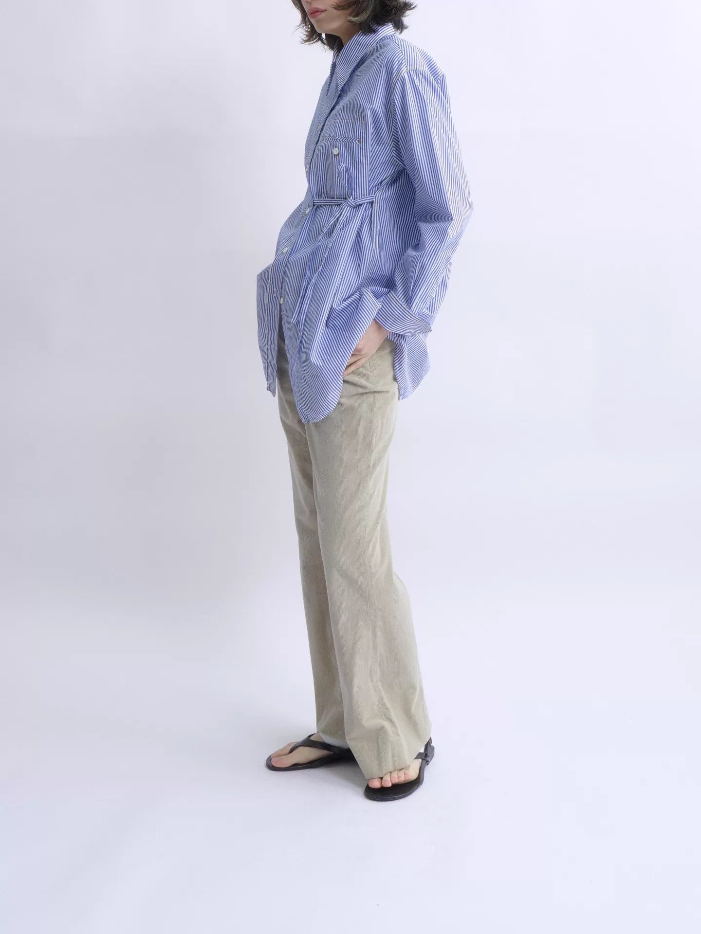 Chloe CHLOE 10s blue white stripe tie shirt Size XXS / US 00 / IT 34 - 2 Thumbnail