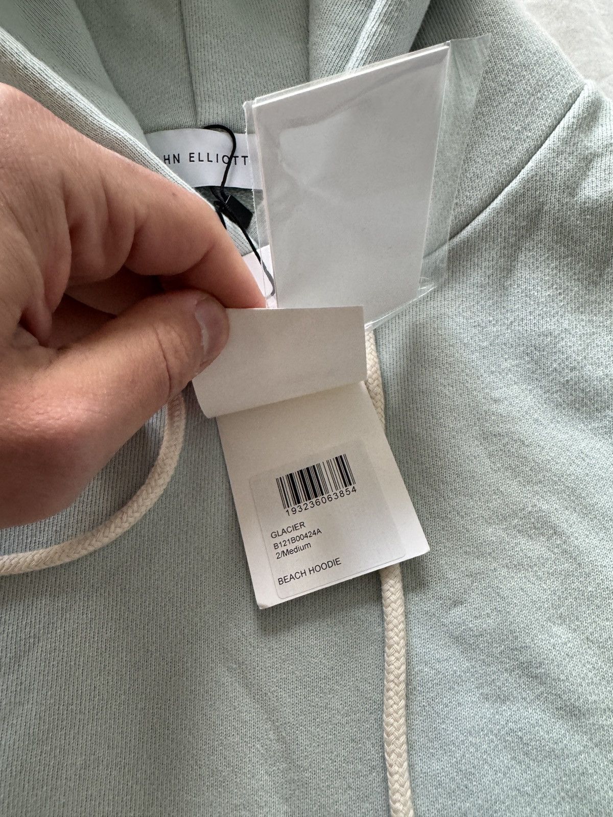 John Elliott Beach Hoodie Glacier Medium