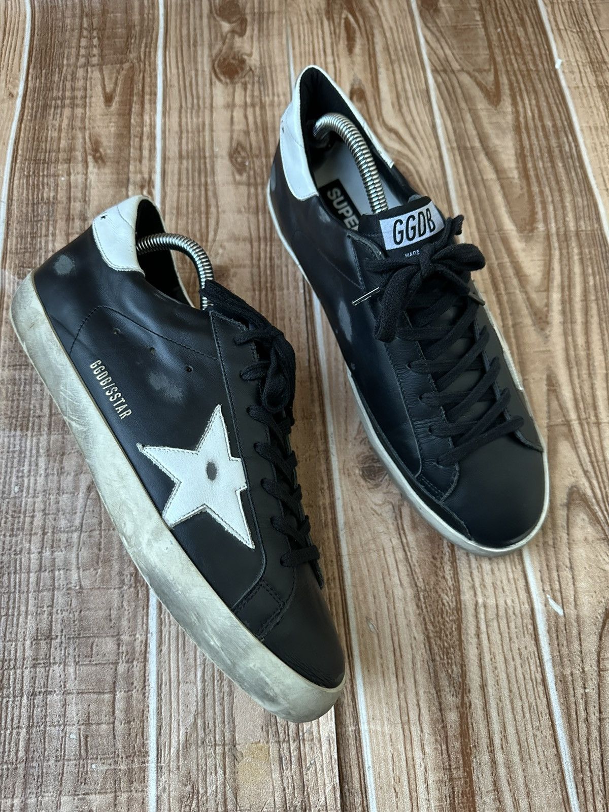 Golden Goose Golden Goose Superstar GGDB Black Leather Lowtop Sneakers Size US 9 / EU 42 - 1 Thumbnail