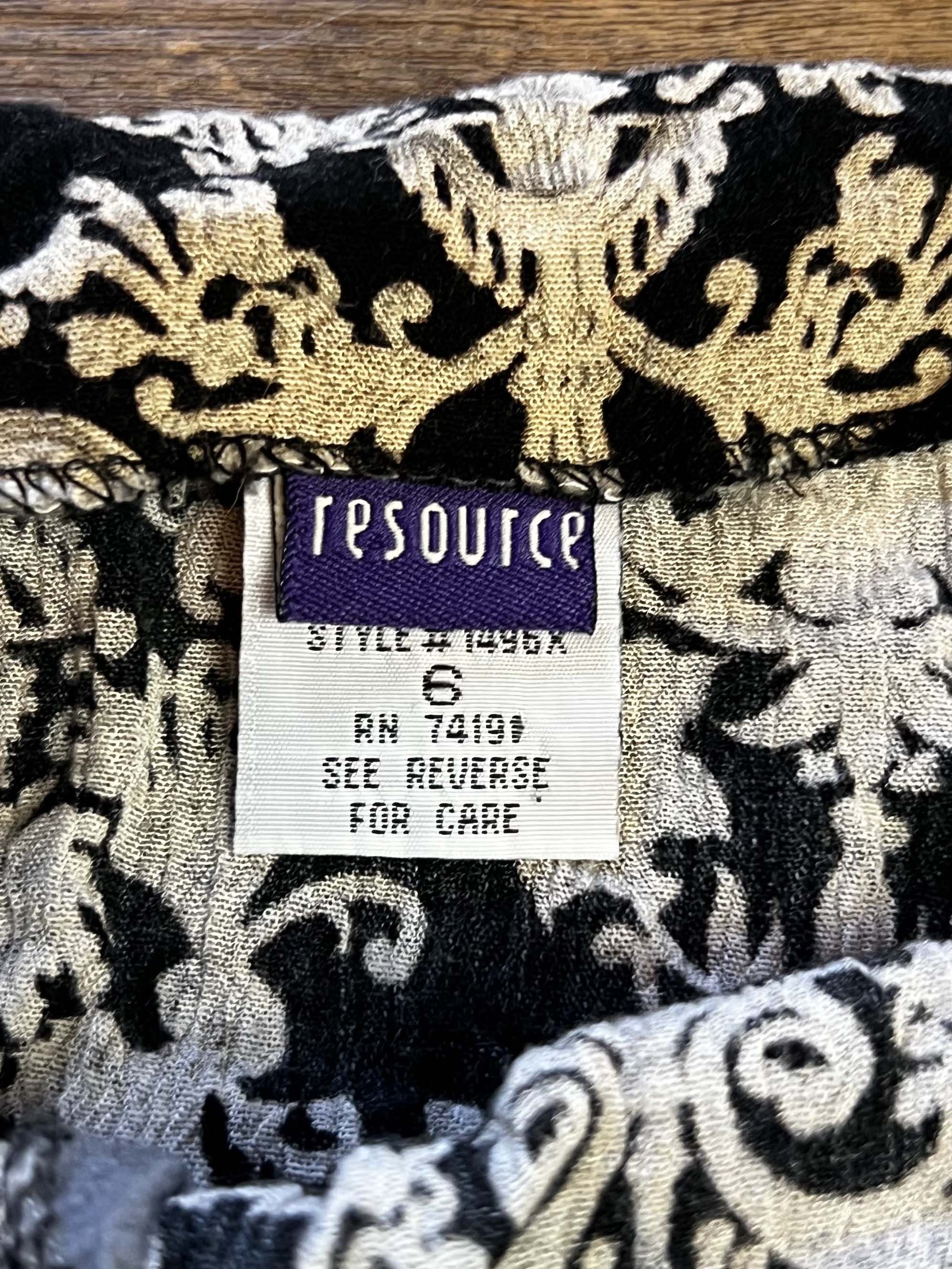 Vintage Vintage 1990's Resource Paisley Button Front Midi Skirt Size 25" / US 0 / IT 36 - 6 Thumbnail