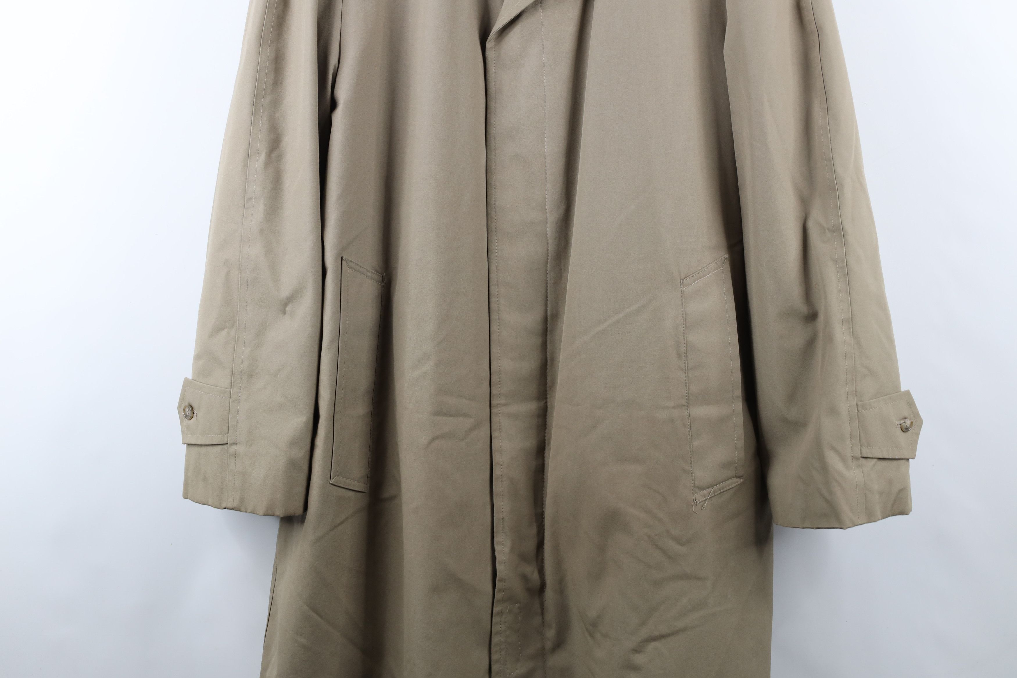 Vintage Vintage 90s Streetwear Lined Trench Coat Rain Jacket Beige Size US L / EU 52-54 / 3 - 3 Thumbnail