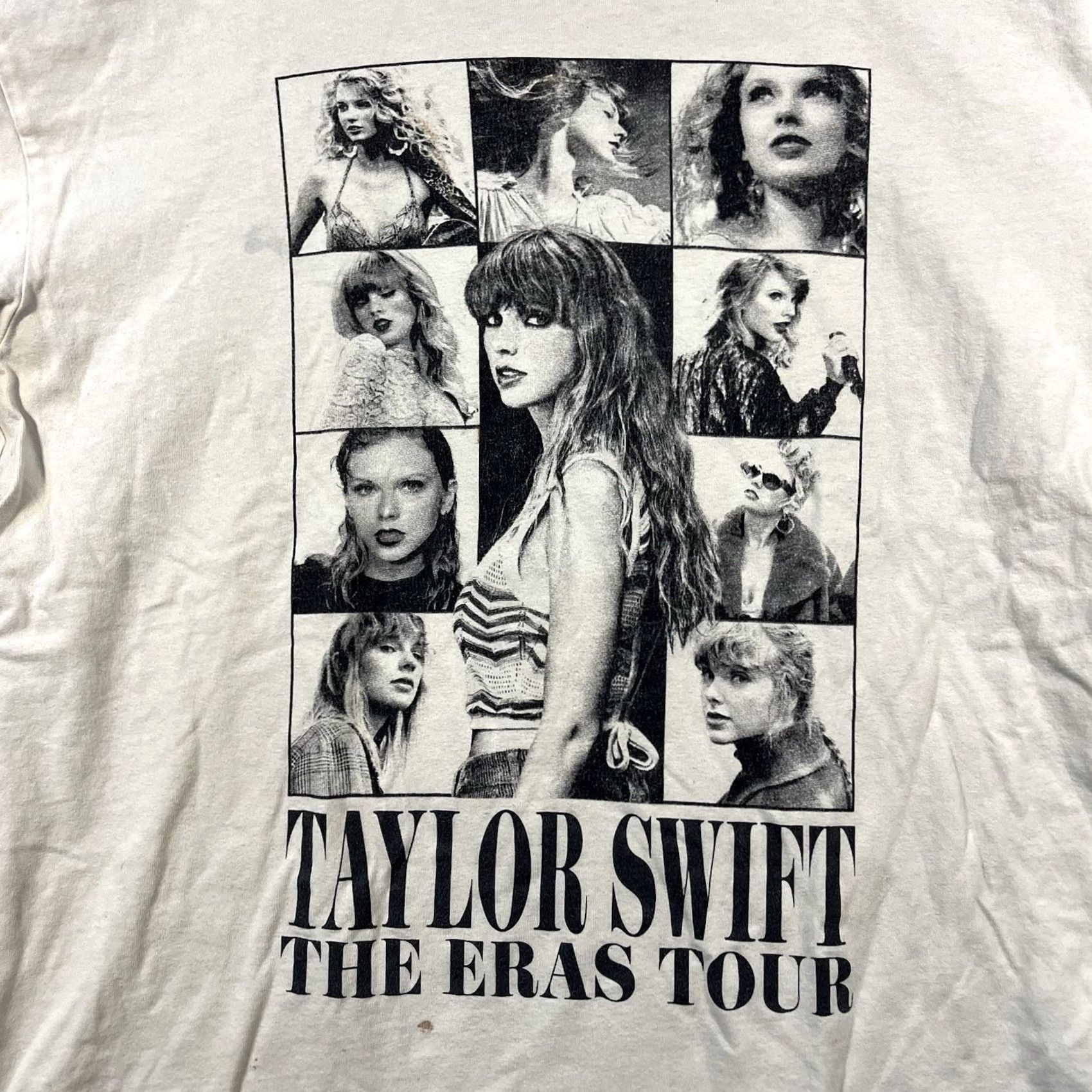 Vintage Taylor Swift The Eras Tour 2023 2024 T Shirt Cream Size Medium Women's T-Shirt Short Sleeve Round Neck Casual Music Size M / US 6-8 / IT 42-44 - 2 Thumbnail