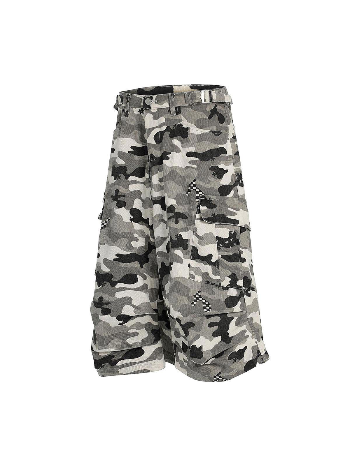 Japanese Brand Camouflage Multi-pocket Cargo Jorts - 2429 Size ONE SIZE - 2 Thumbnail