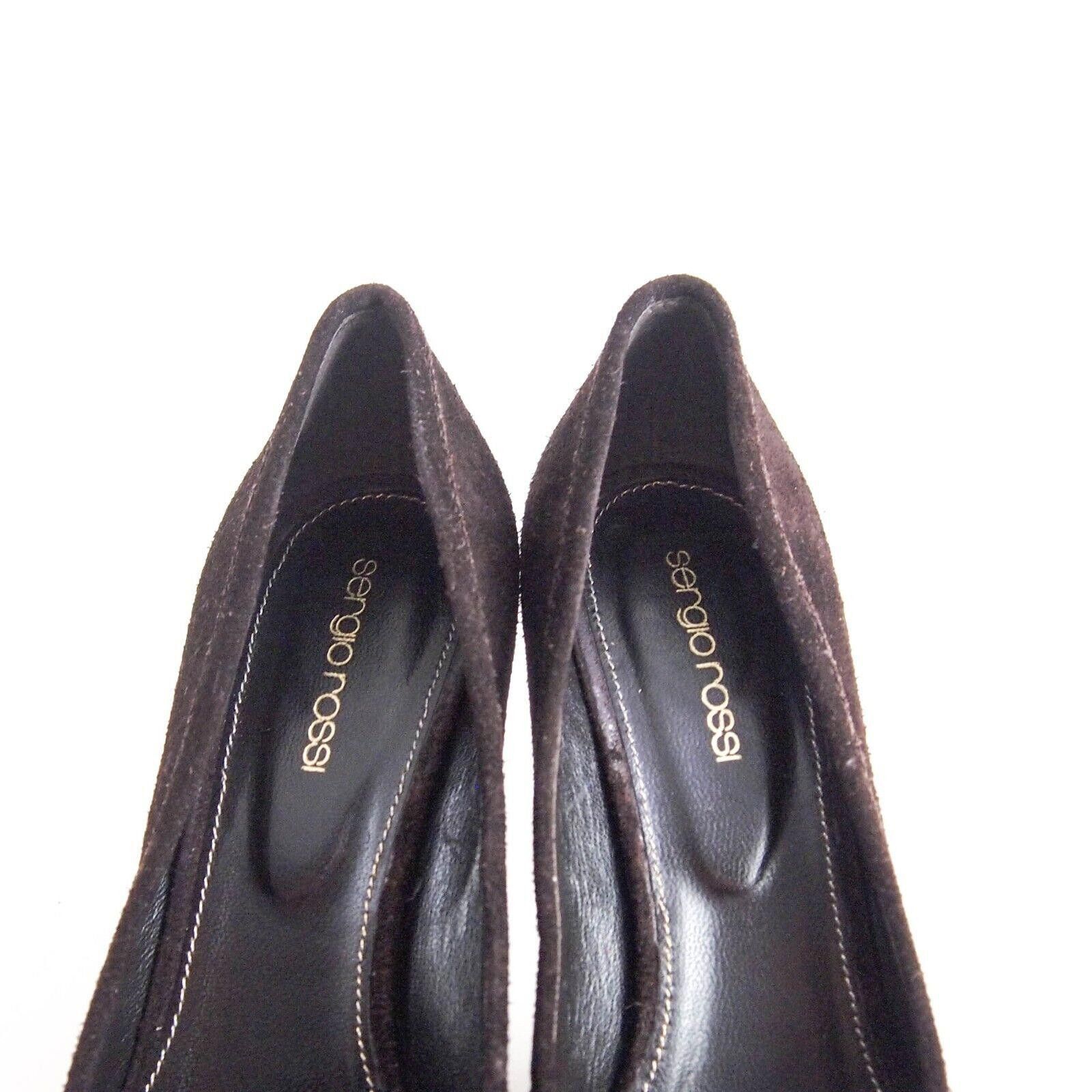 Sergio Rossi Sergio Rossi Heels Pump Brown Suede Womens US 7.5 EU 37.5 Size US 7.5 / IT 37.5 - 4 Thumbnail