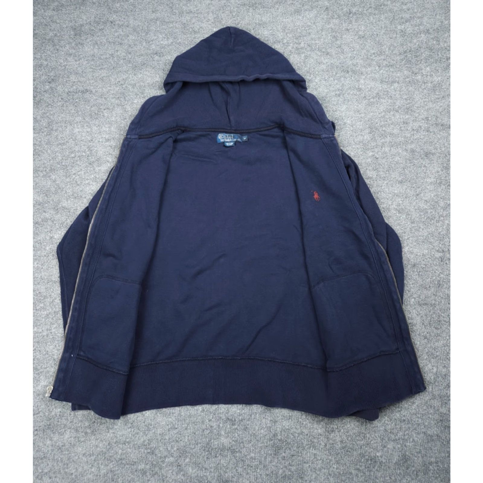 Polo Ralph Lauren VINTAGE Polo Ralph Lauren Full Zip Hoodie Mens Medium Blue Faded Size US M / EU 48-50 / 2 - 5 Thumbnail