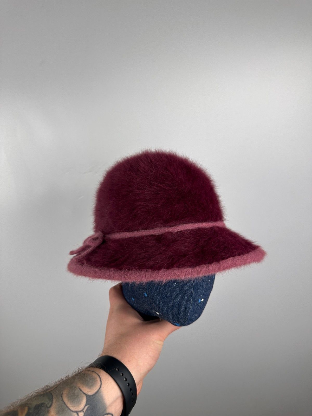 Kangol Kangol Fugora Astra Angora Fur Bucket Hat Plum One Size Size ONE SIZE - 1 Thumbnail