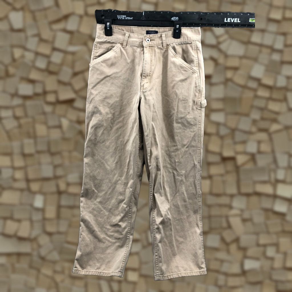 Dockers Dockers Carpenter Pants Mens Size 32x32 Beige Relaxed Straight Workwear Pockets Zip Button Knit Fabric Solid Casual Size US 32 / EU 48 - 1 Thumbnail