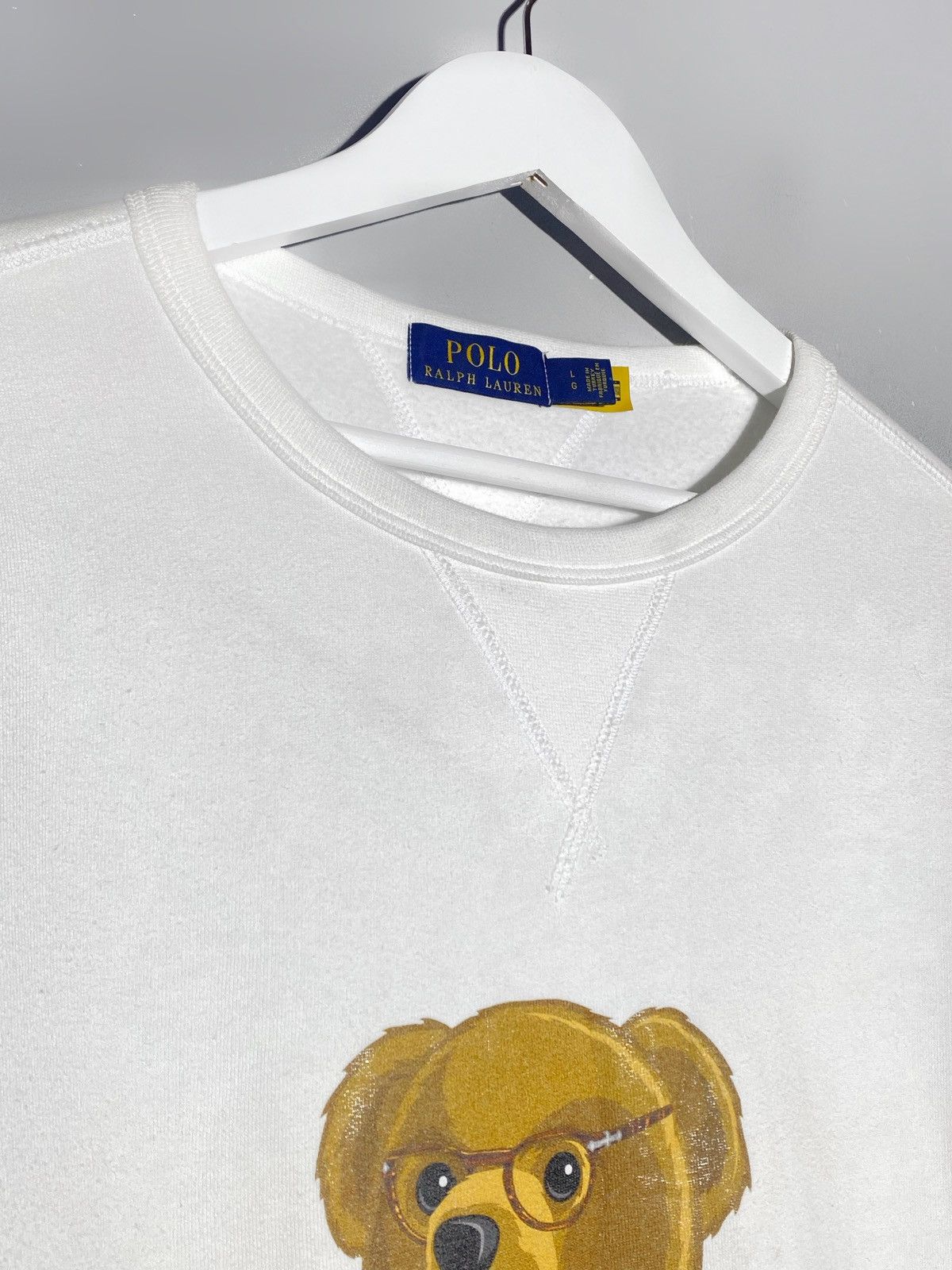Polo Ralph Lauren Polo Bear by Polo Ralph Lauren White Sweatshirt Size US L / EU 52-54 / 3 - 5 Thumbnail