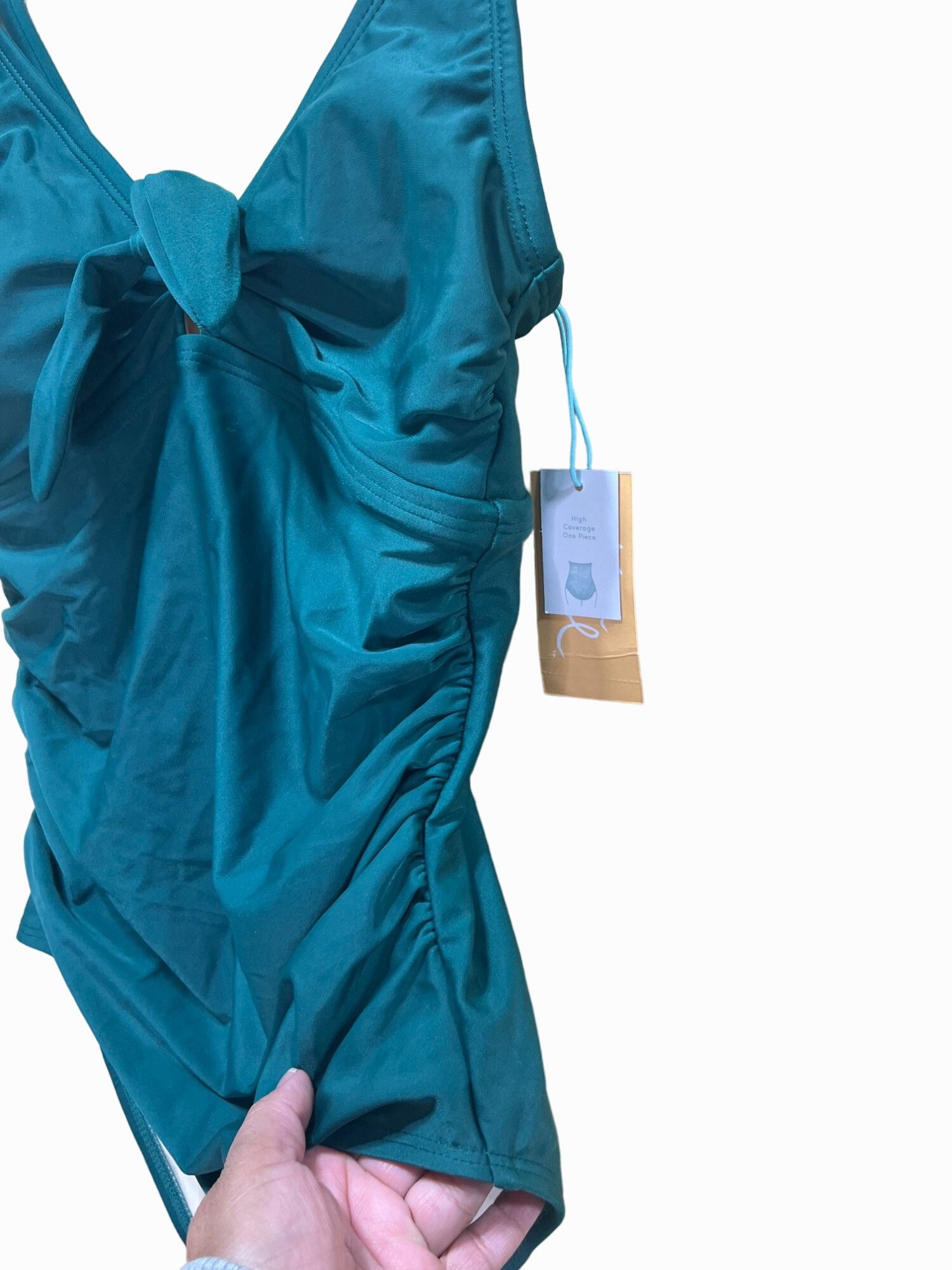Other Kona Sol - Women's Tie-Front One Piece Swimsuit - Green - S Size ONE SIZE - 15 Thumbnail