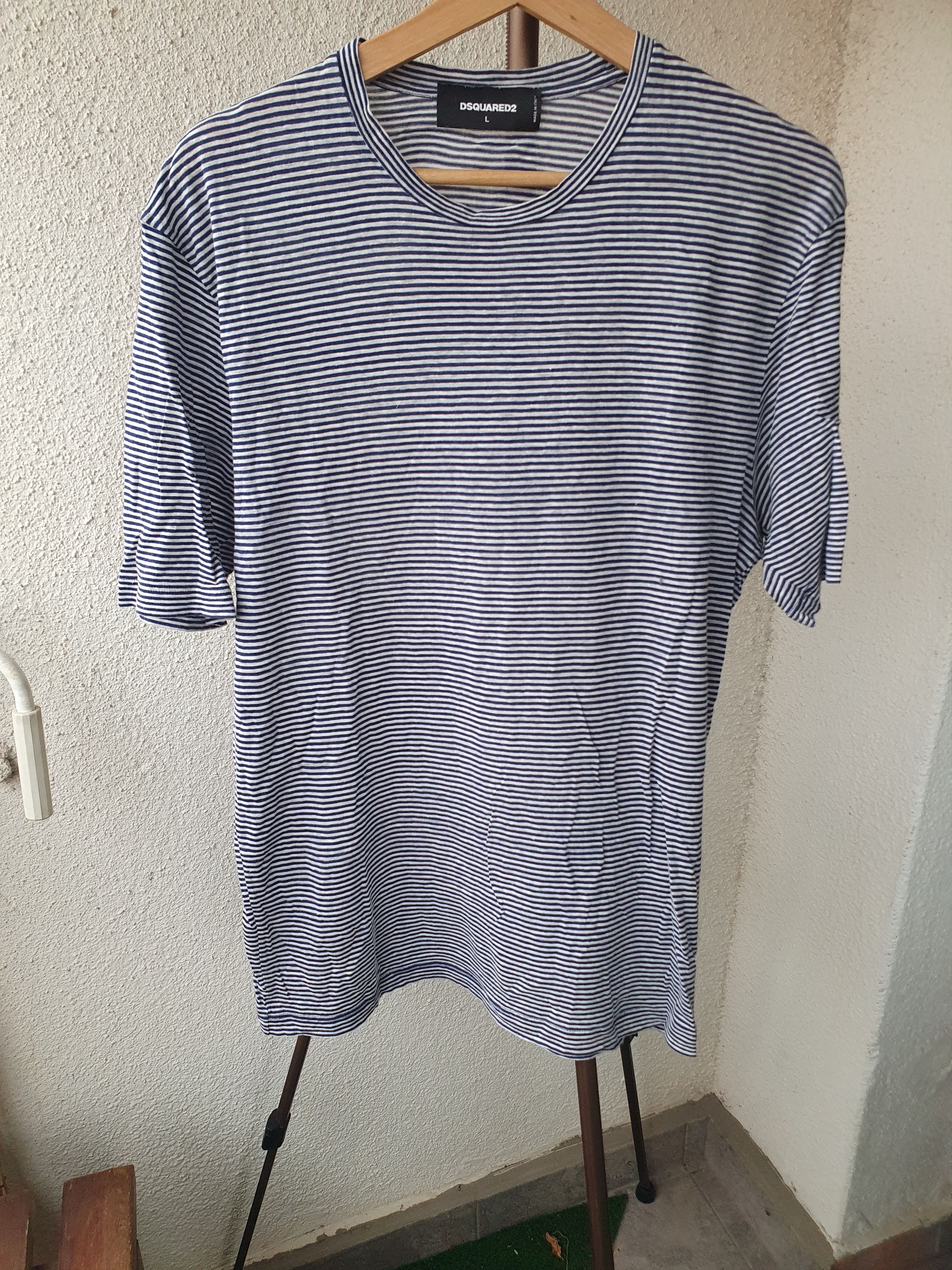 Dsquared2 Disquared2 Sailor Striped Made in Italy t-shirt sz L Size US L / EU 52-54 / 3 - 1 Thumbnail