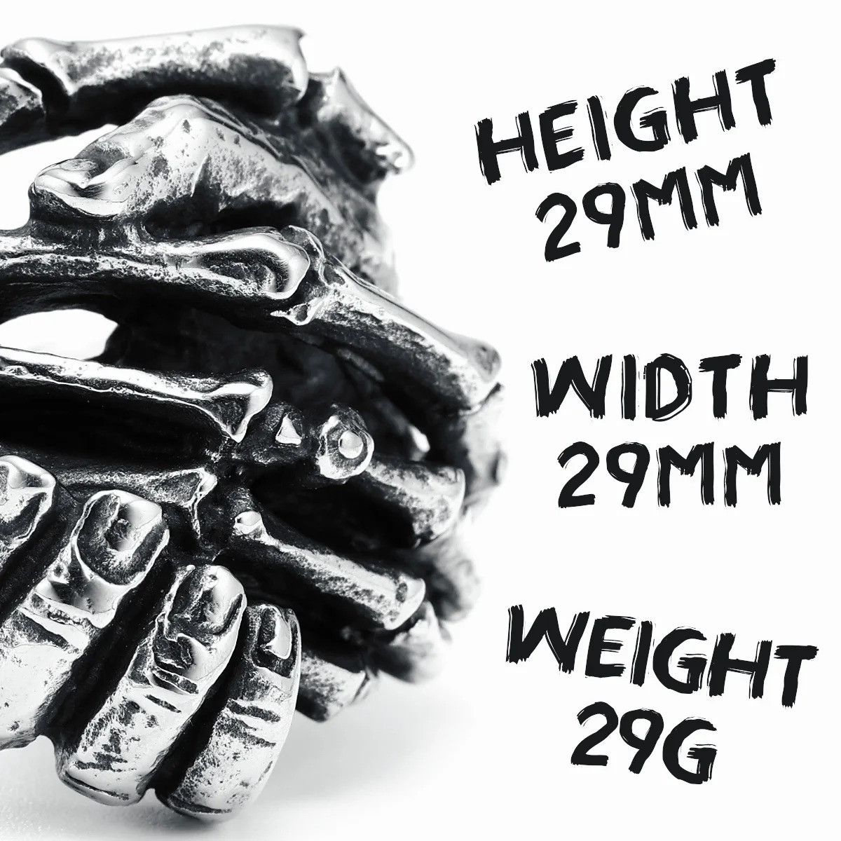 Jewelry Skeleton Shake Hands Ring Streetwear Jewelry Fashion Gift Size ONE SIZE - 5 Thumbnail