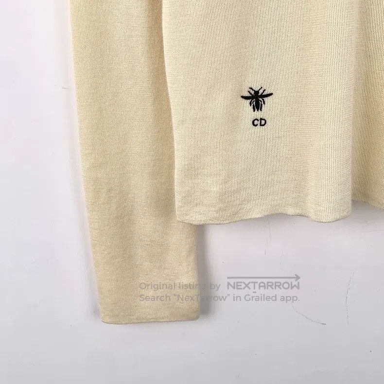 Dior Dior Beige bee embroidered cashmere round-neck long-sleeve Size M / US 6-8 / IT 42-44 - 4 Thumbnail