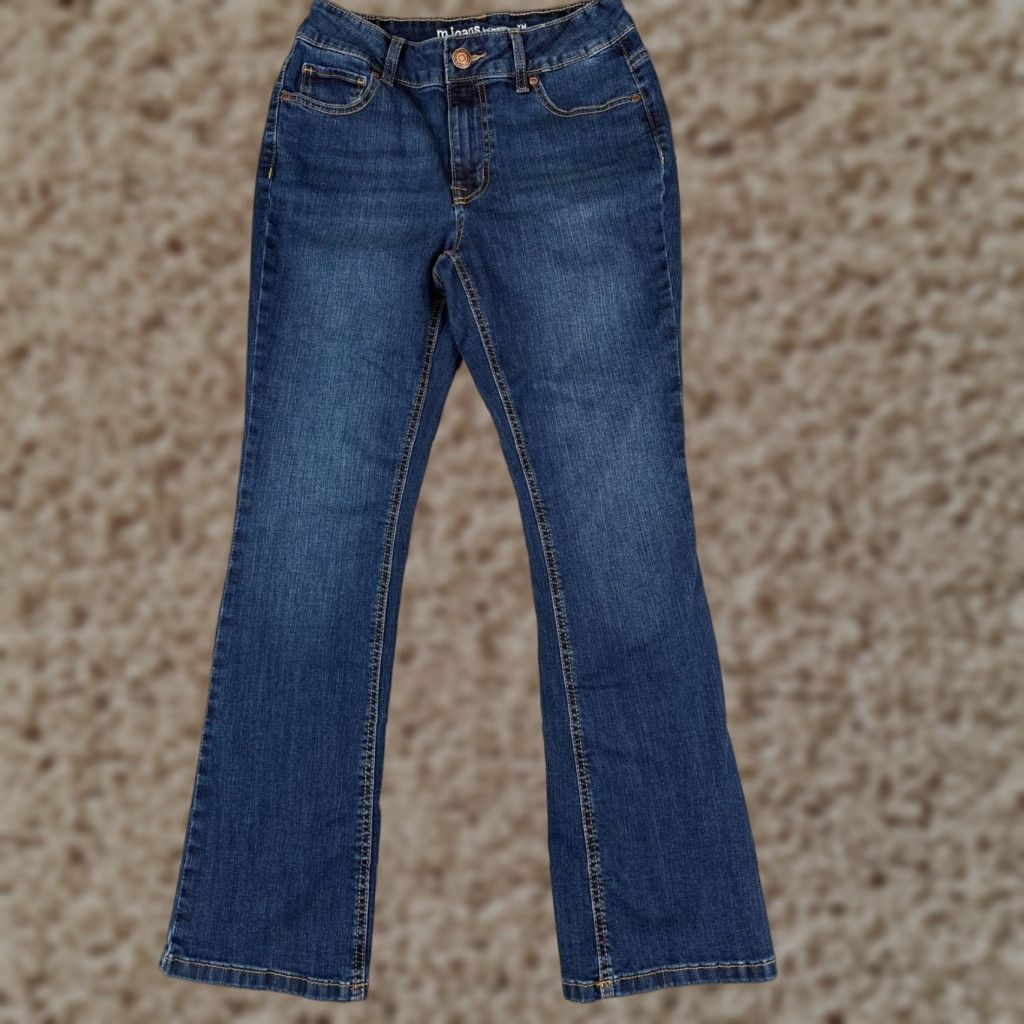 Vintage Maurices Jeans Women 4 S Blue Denim Bootcut Flare High Rise Curvy Cotton 26x28 Size 27" / US 4 / IT 40 - 1 Thumbnail