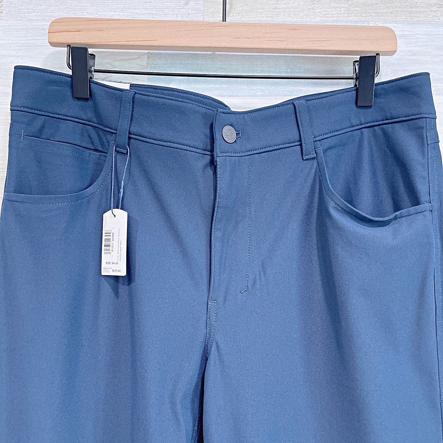 johnnie-O Johnnie O Cross Country Performance Pants Blue Mens 34x34 Size US 34 / EU 50 - 2 Thumbnail