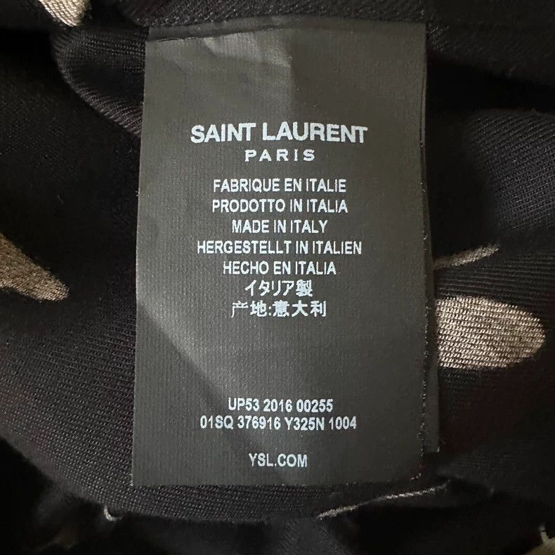 Saint Laurent Paris Saint Laurent Black Music Note Shirt-2
