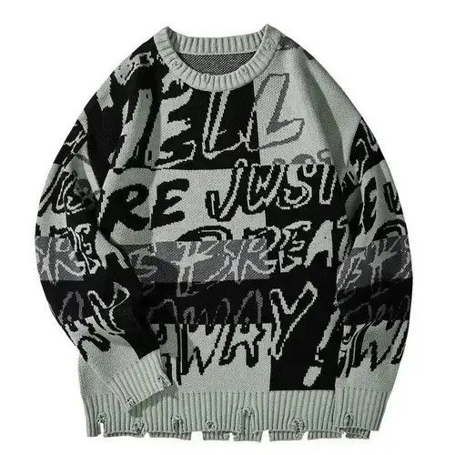 Japanese Brand × Vintage Harajuku Long Sleeve Knitwears Print Sweater Size US M / EU 48-50 / 2 - 2 Thumbnail