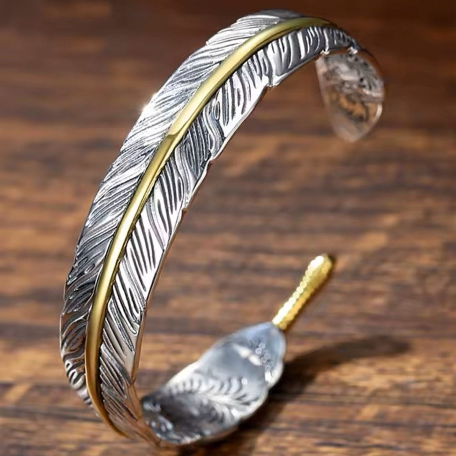 Other Hiphop Rock Feather Wing Cuff Bracelets For Men Size ONE SIZE - 2 Thumbnail