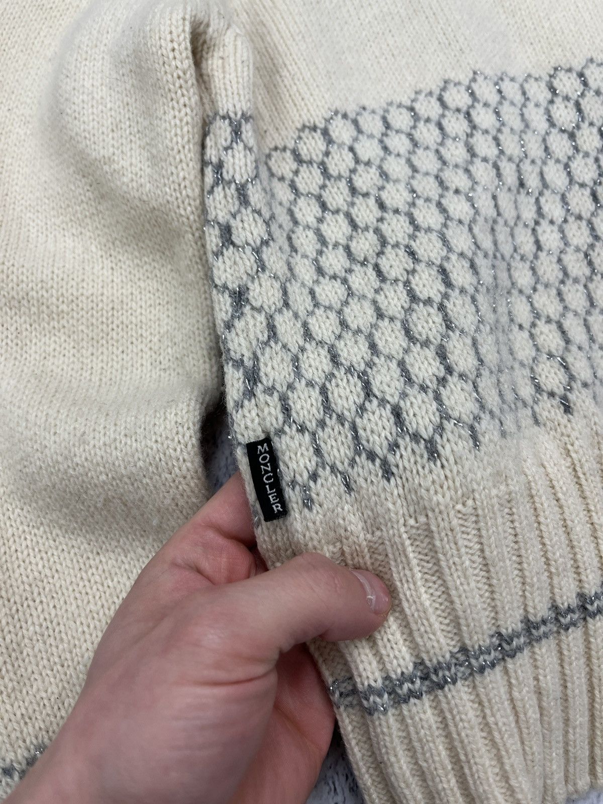 Moncler Vintage 90’s Moncler Grenoble Wool Knit Zip Sweater Jacket Size S / US 4 / IT 40 - 16 Thumbnail